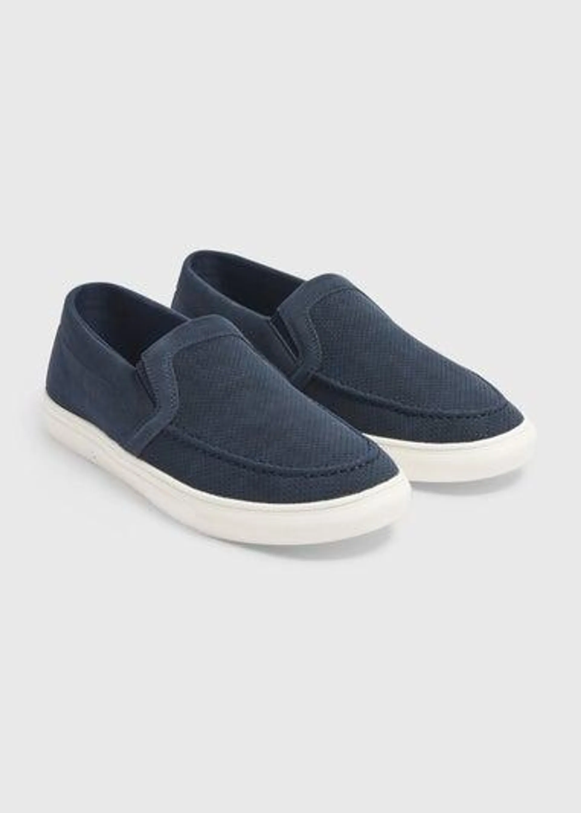 Navy Cupsole Loafers