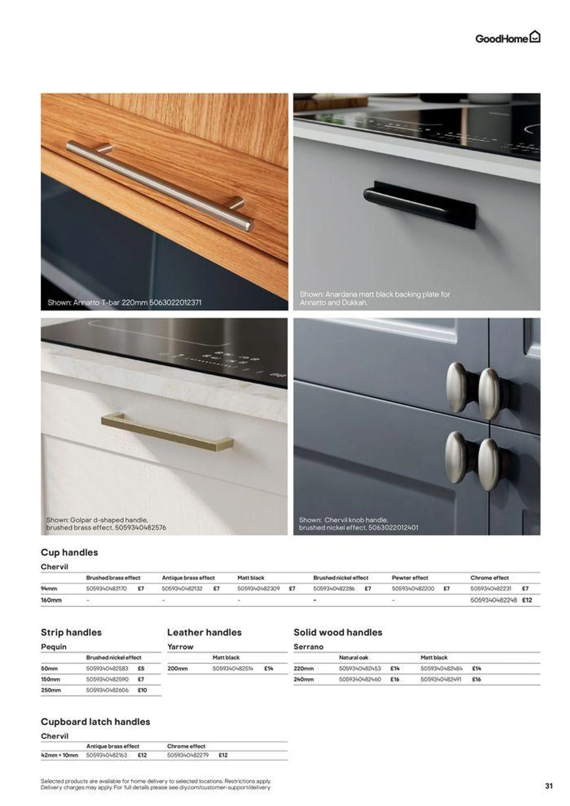 Kitchens Product & Cabinetry Price List from 20 August to 31 December 2024 - Catalogue Page 31