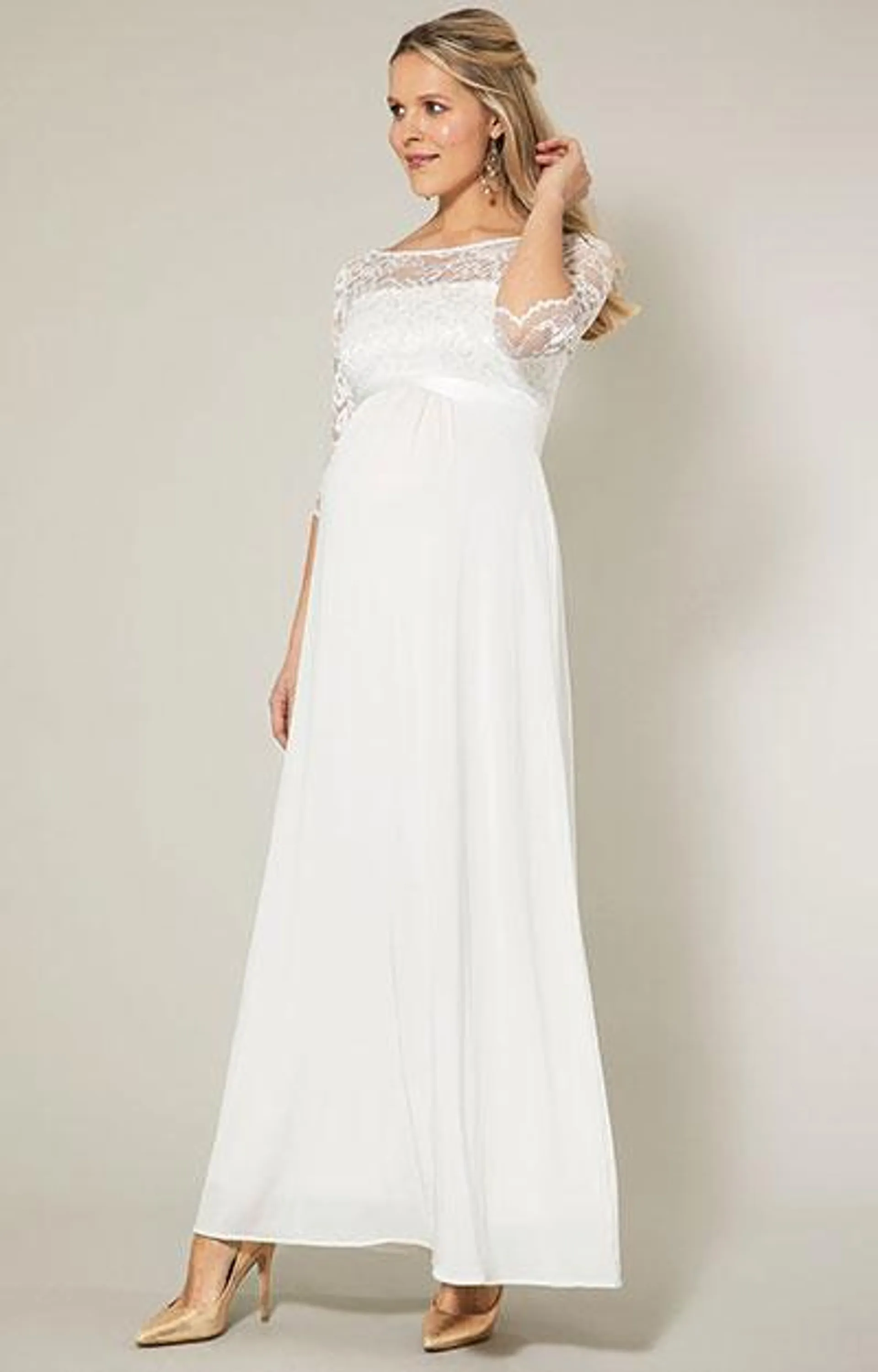 Olivia Lace & Silky Jersey Maternity Bridal Gown