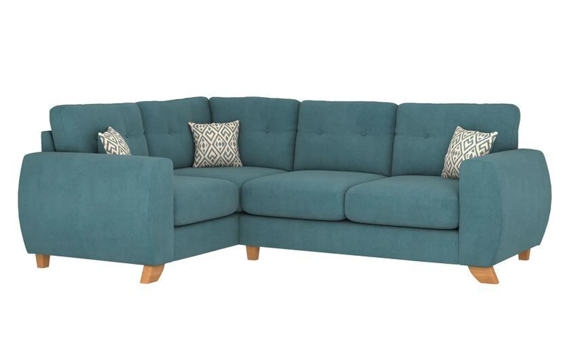 Living Aspen Fabric 1 Corner 2 Standard Back Sofa