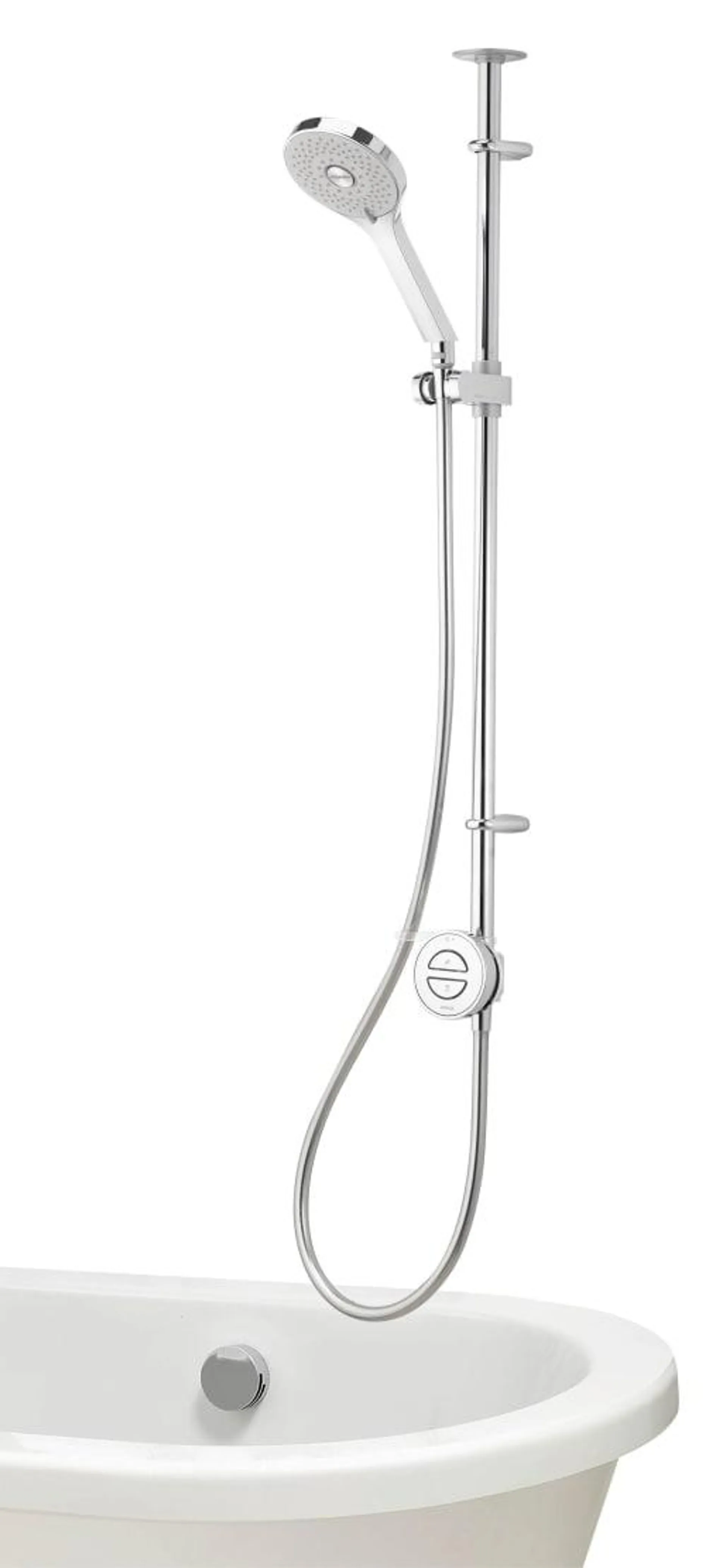 Aqualisa Unity Q Smart Divert Gravity Pumped Exposed Shower with Adjustable Shower Head & Bath Filler