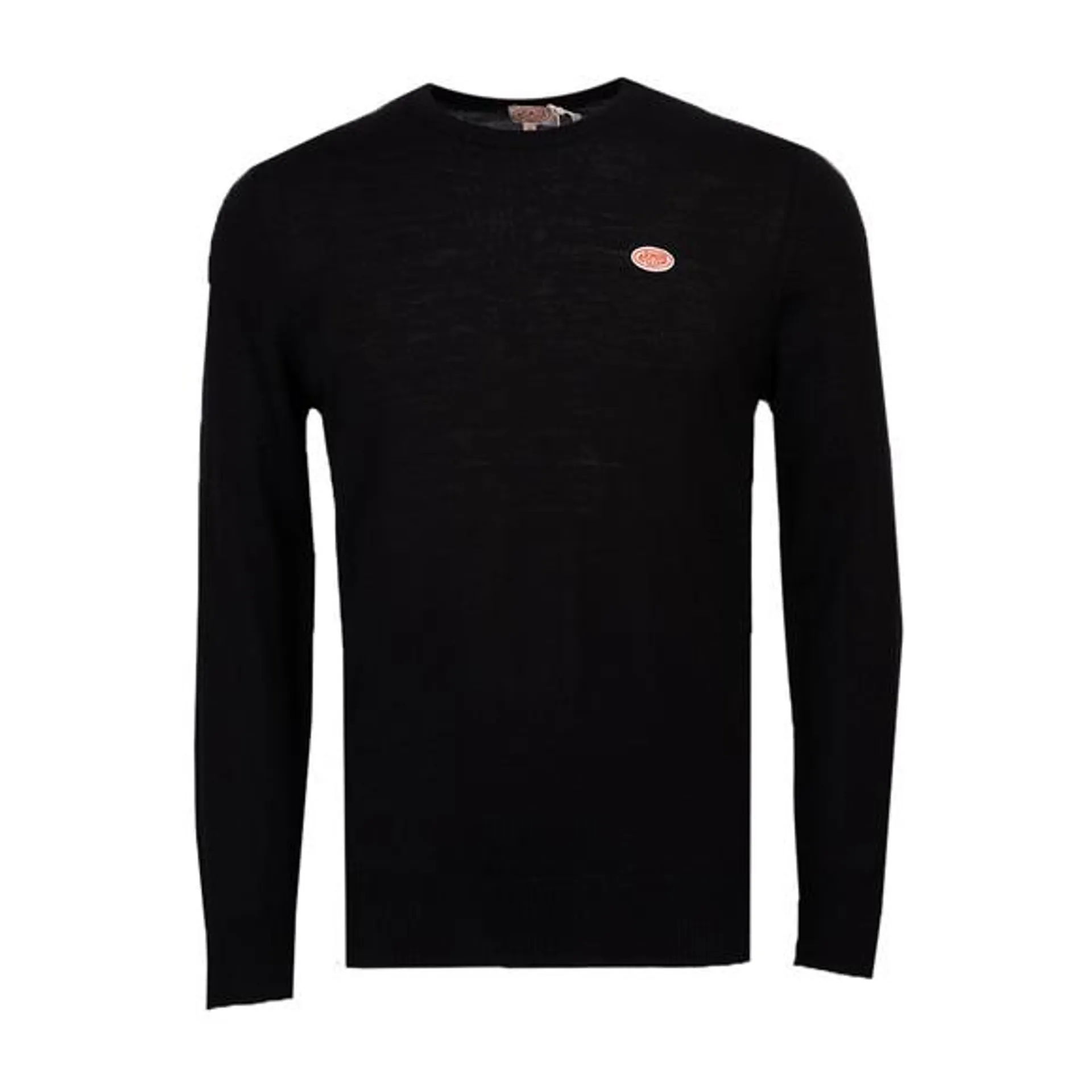 Mens Black Damgan Wool Jumper