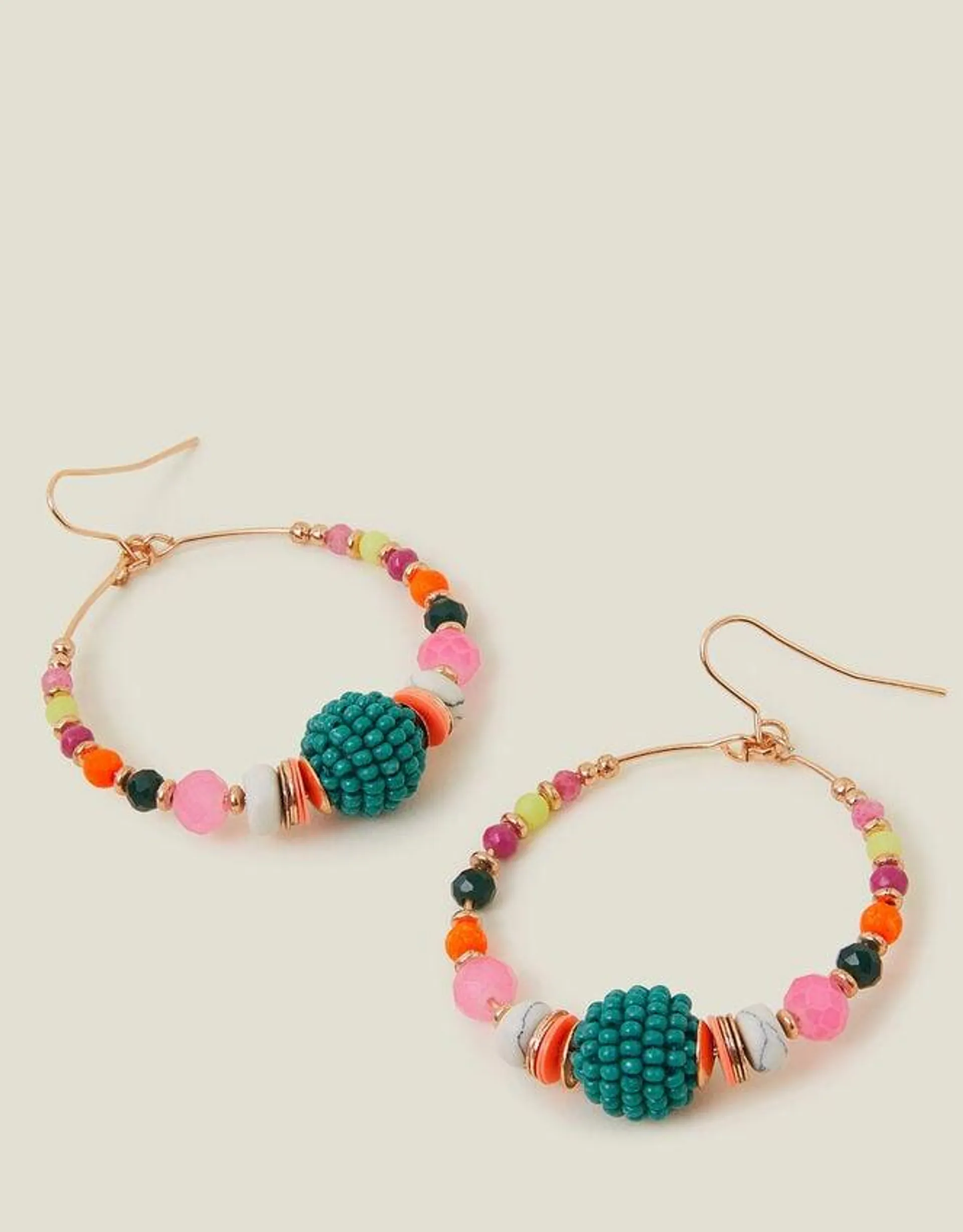 Beaded Hoop Earrings