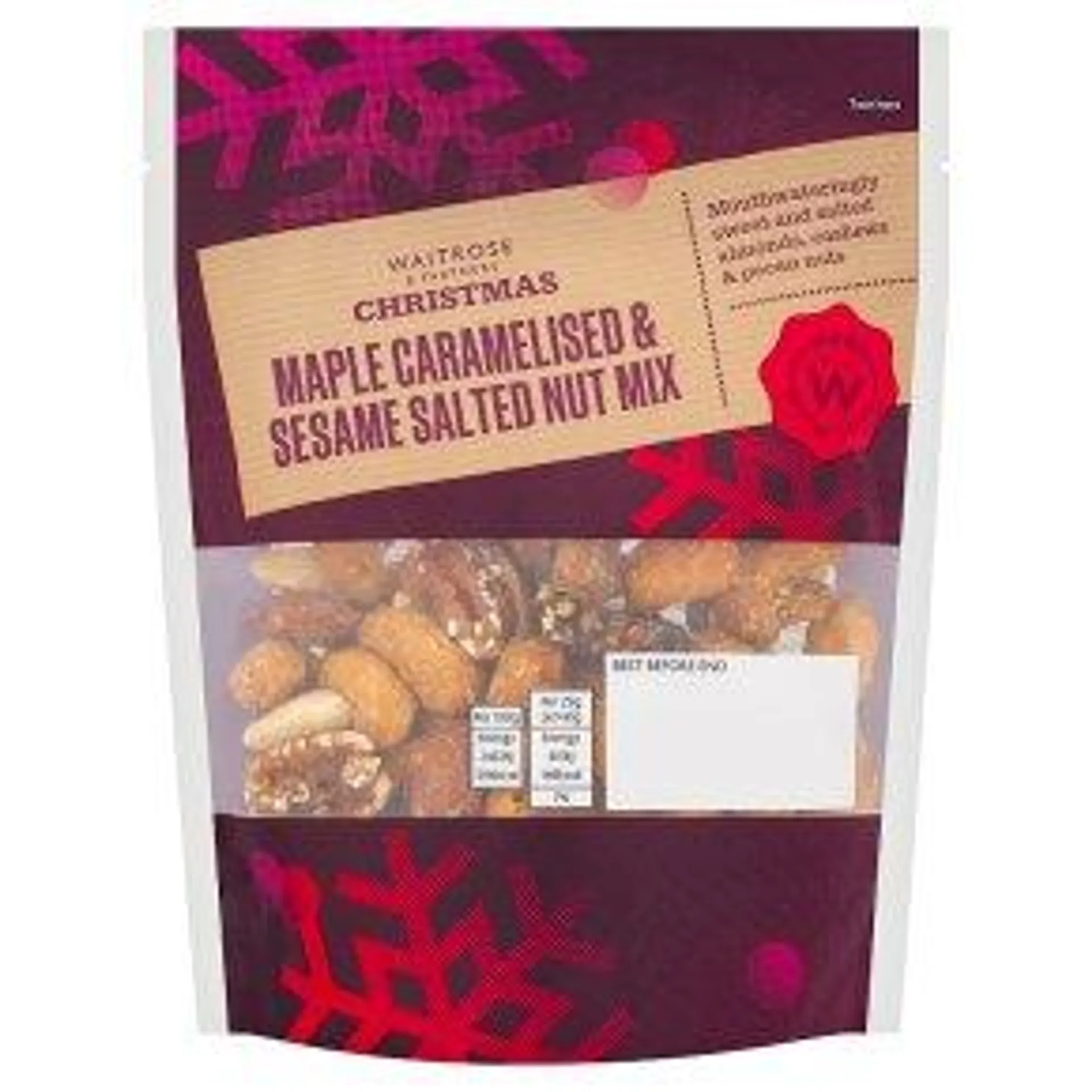 Waitrose Christmas Maple Caramelised & Sesame Nut Mix