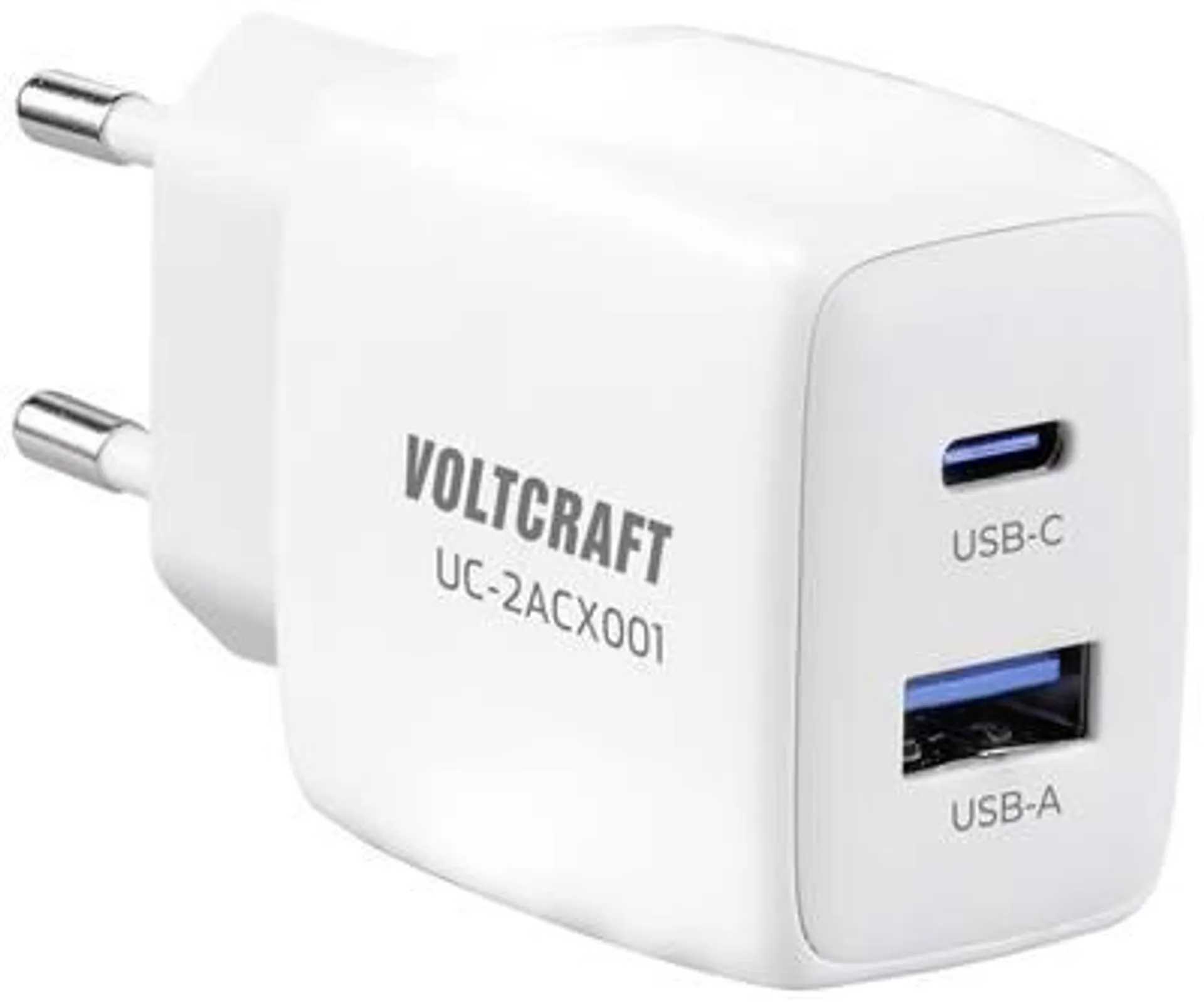 VOLTCRAFT VC-13082880 USB charger Indoors Max. output current 2.08 A 2 x USB, USB-C® socket (Power Delivery)