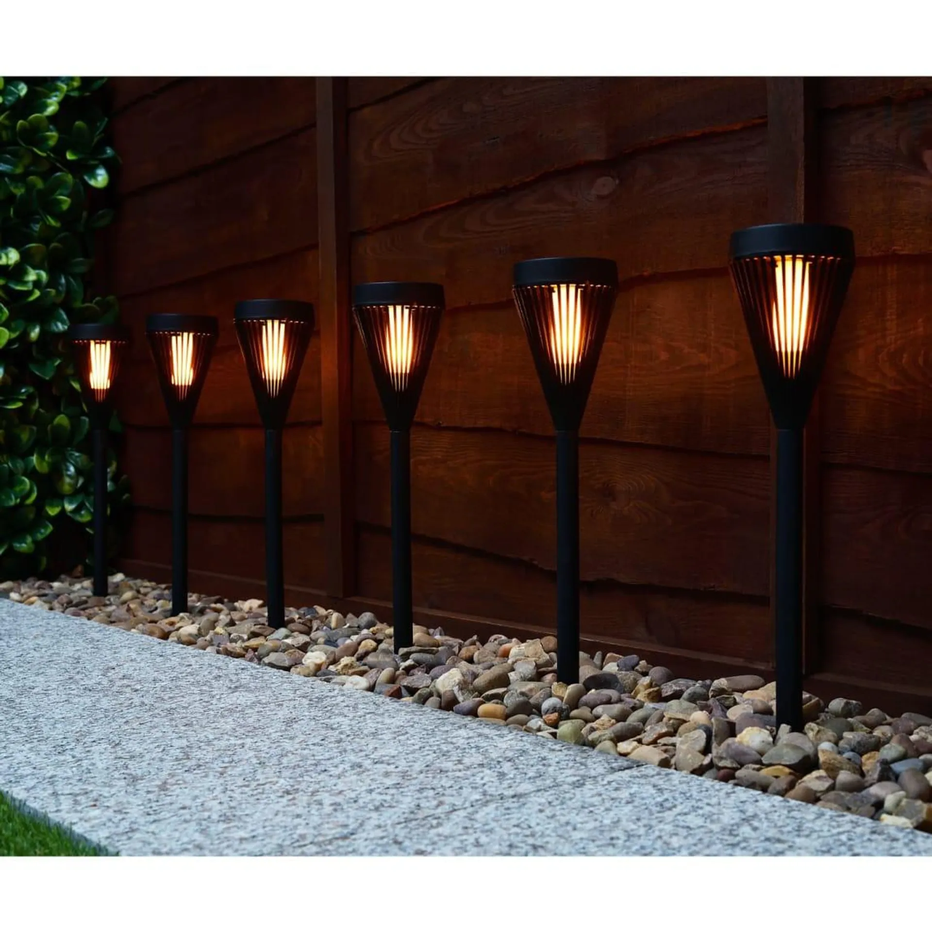 Santorini Solar Powered Post Lights 6pk