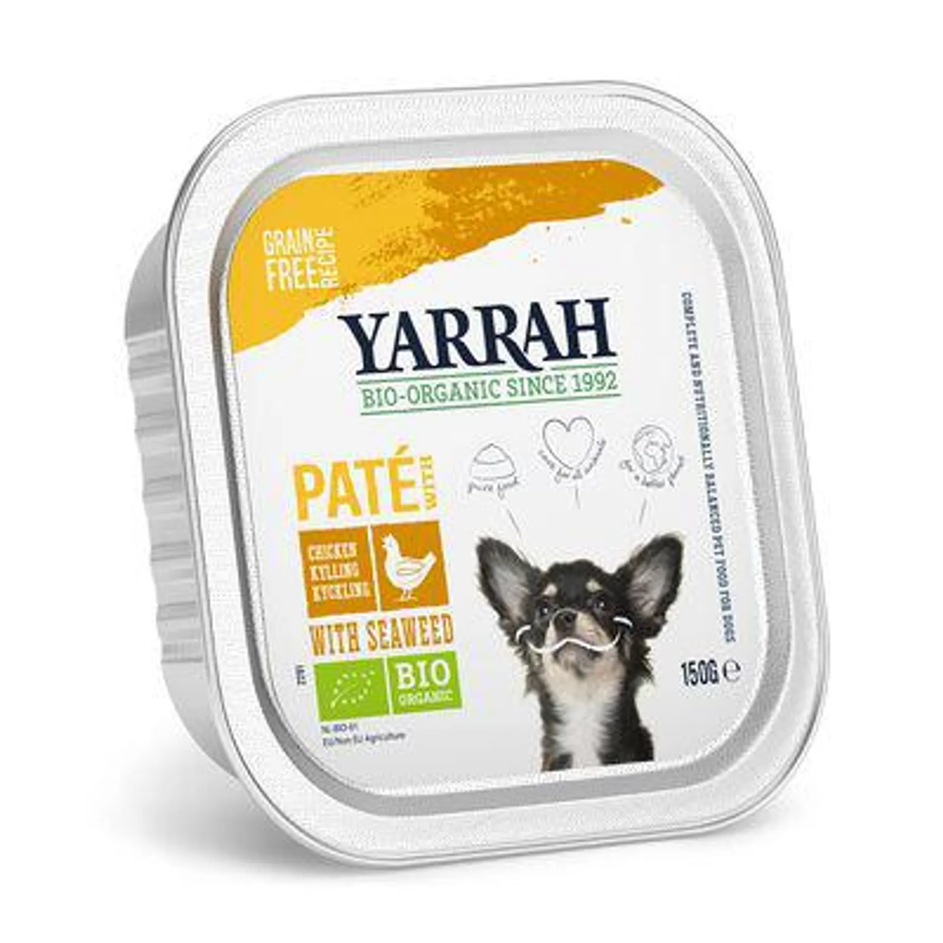 12 x 150g Yarrah Organic Wet Dog Food - 15% Off! *