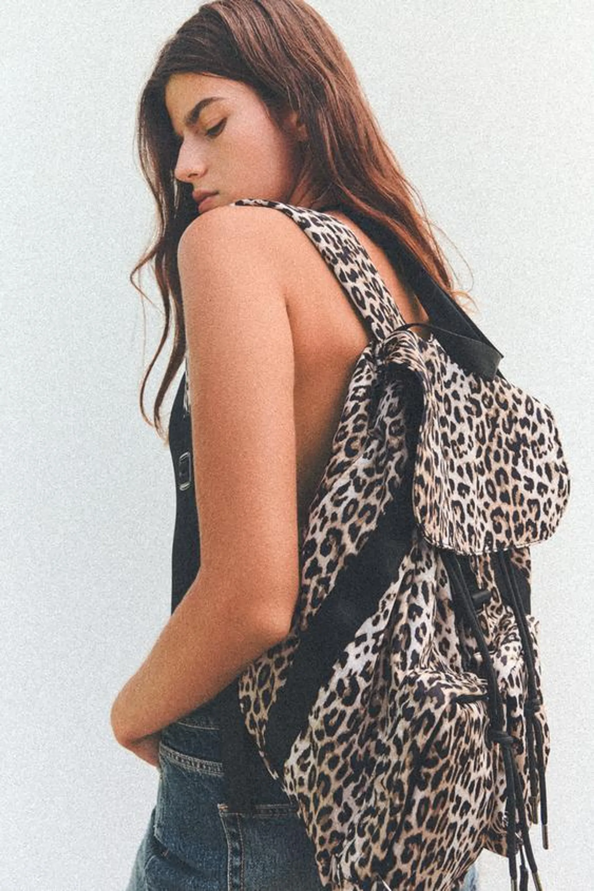 ANIMAL PRINT BACKPACK