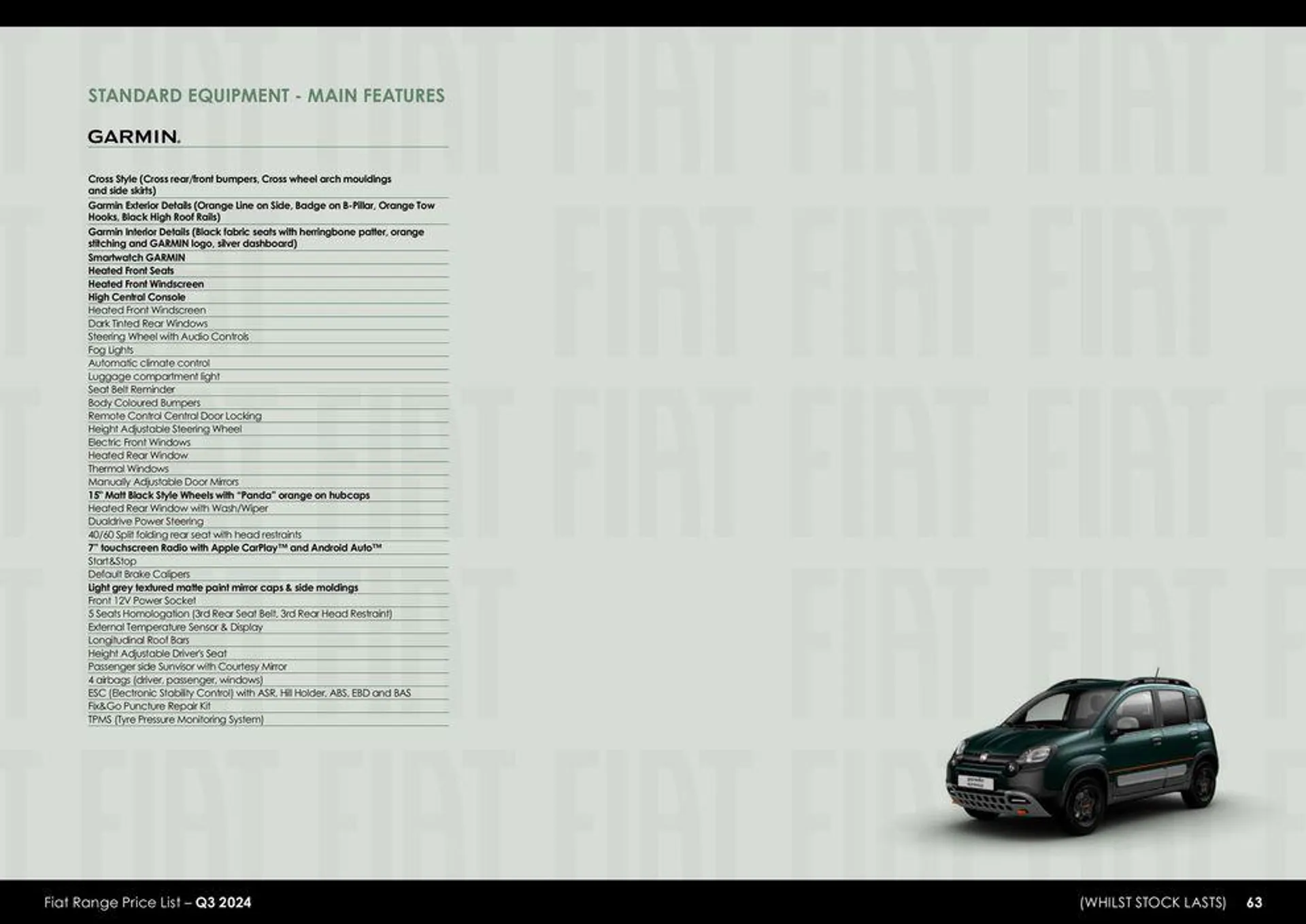 Fiat Range Price List – Q3 2024 from 16 July to 30 September 2024 - Catalogue Page 61