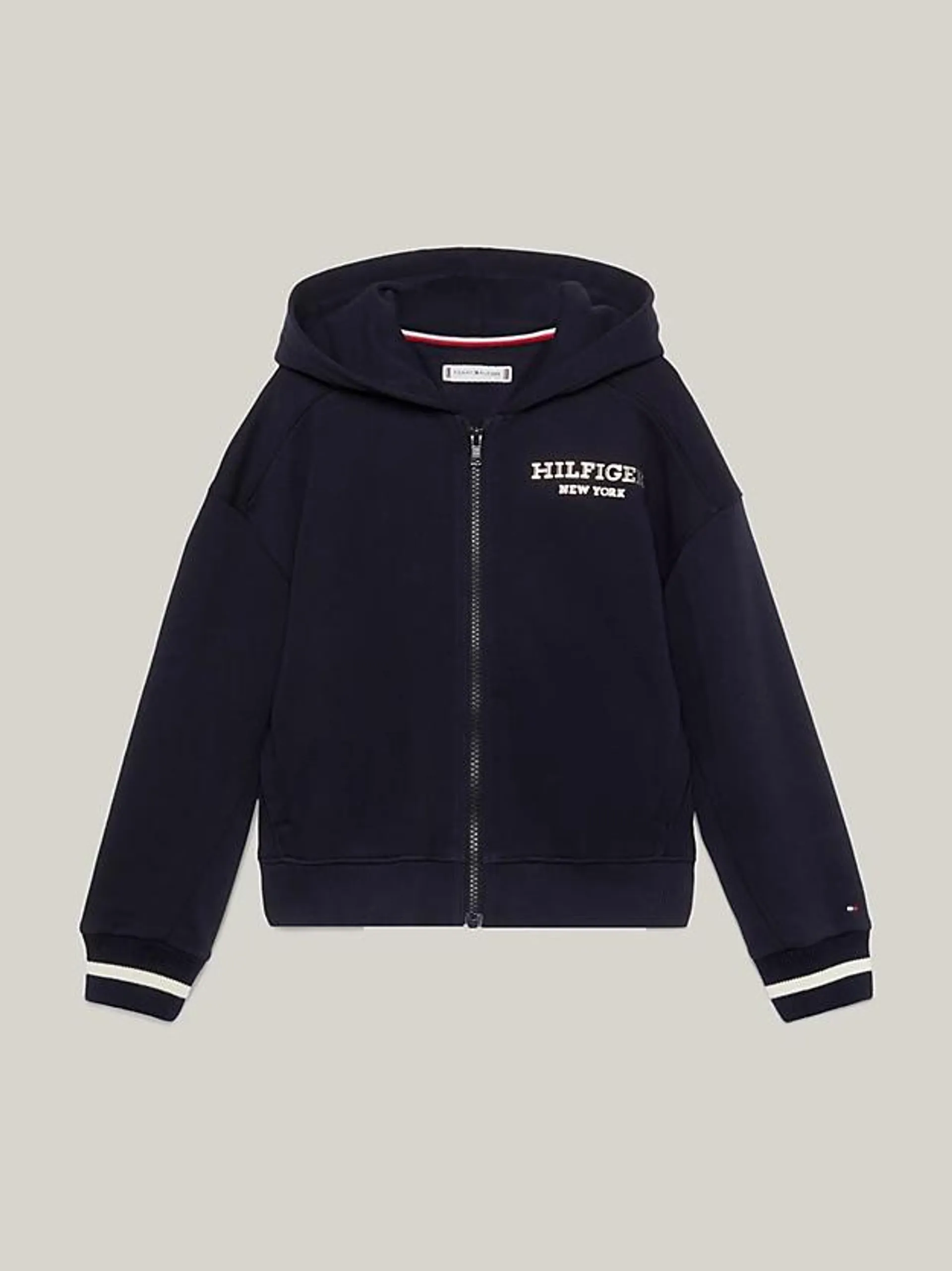 Hilfiger Monotype Relaxed Fit Zip-Thru Hoody