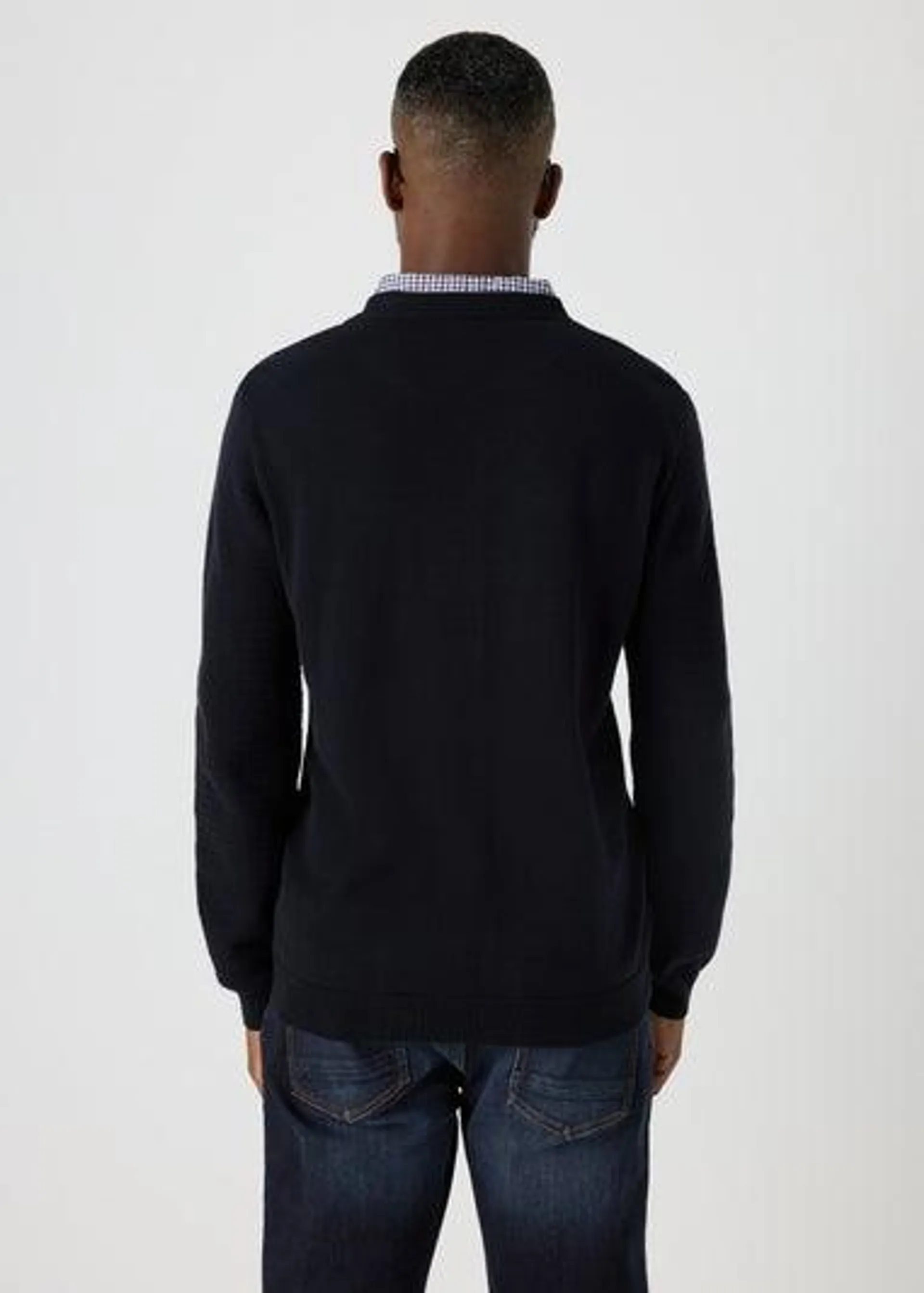 Lincoln Navy Knit Jumper