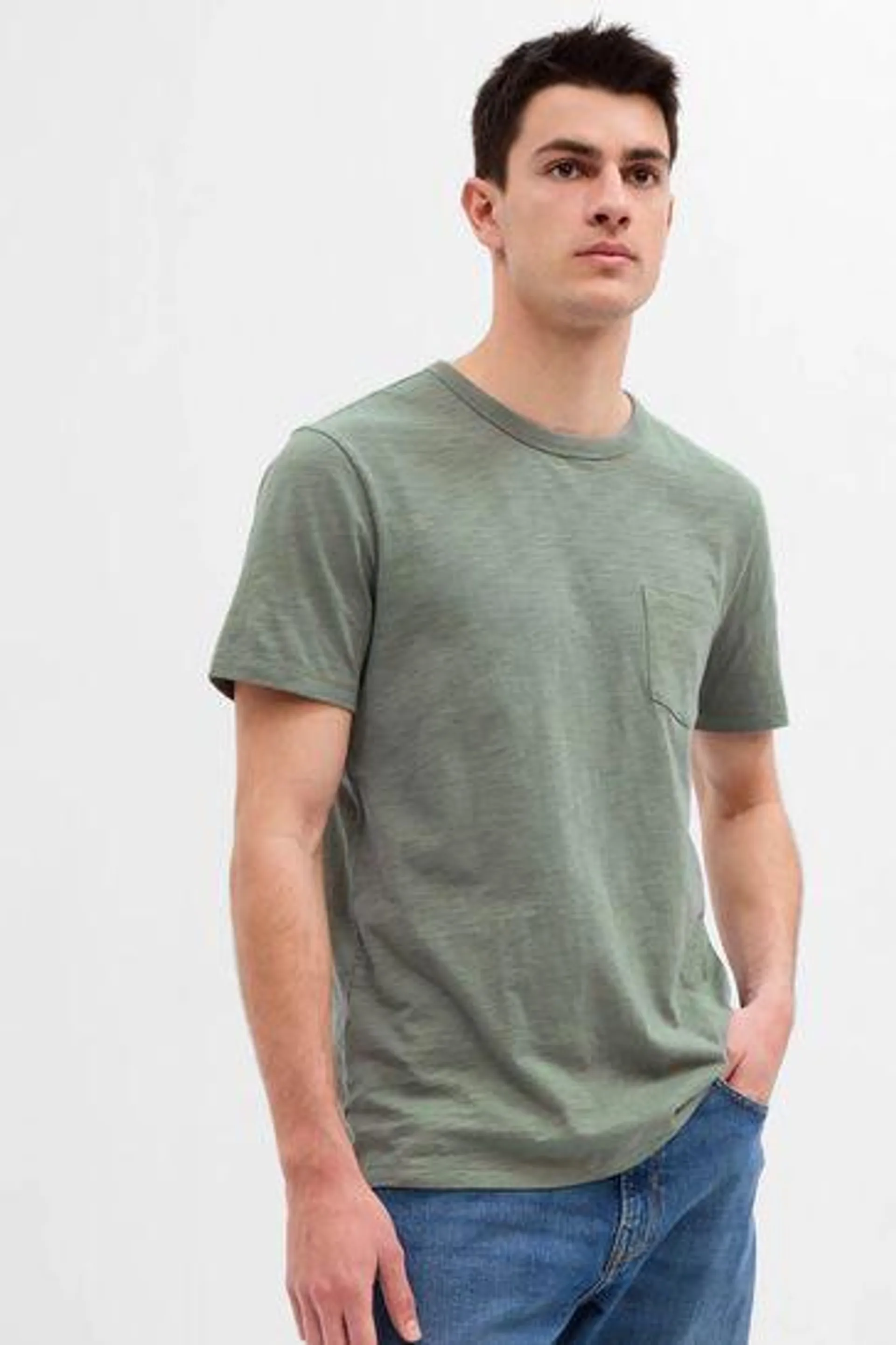 Lived-In Short Sleeve Pocket Crewneck T-Shirt