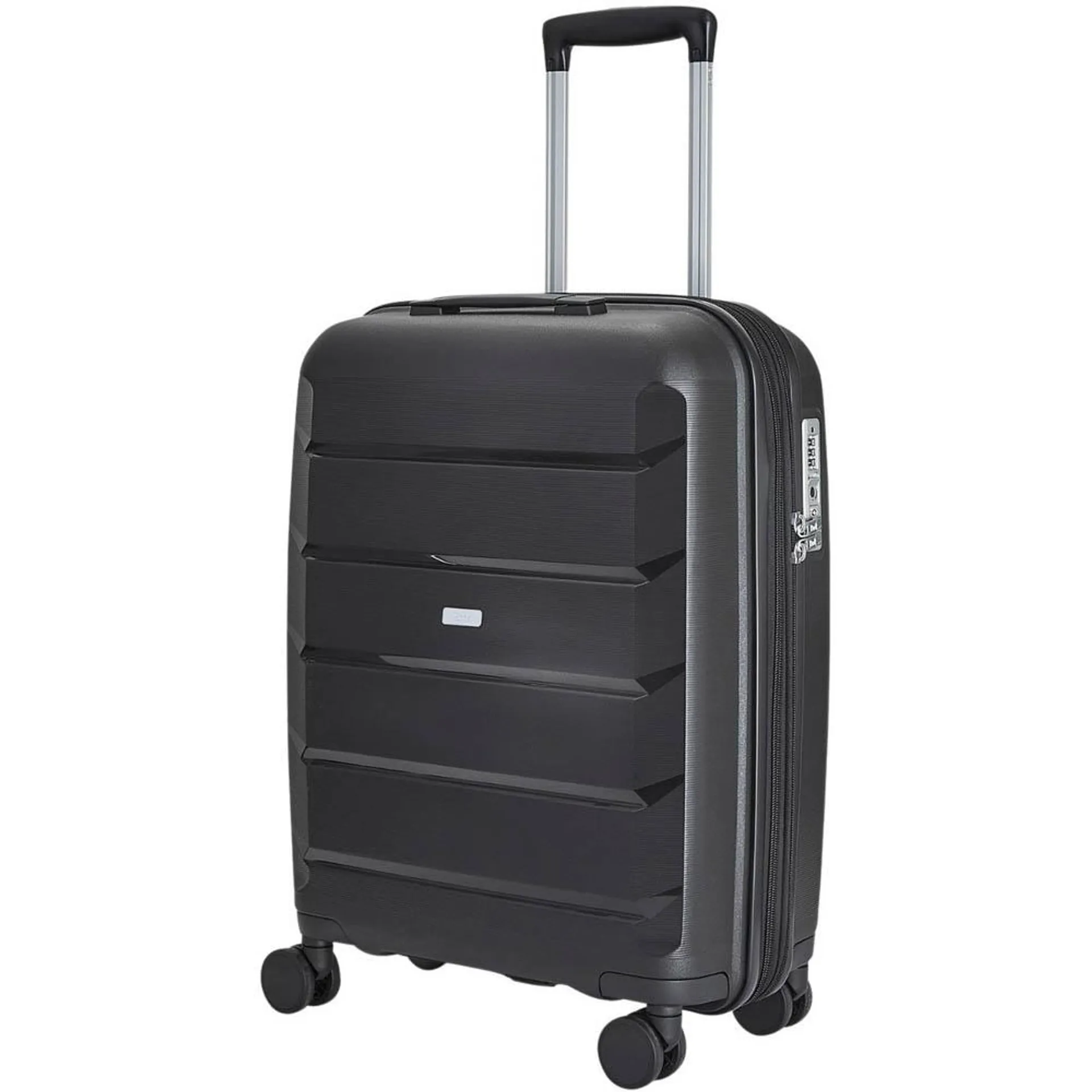 Rock Tulum Small Black Hardshell Expandable Suitcase