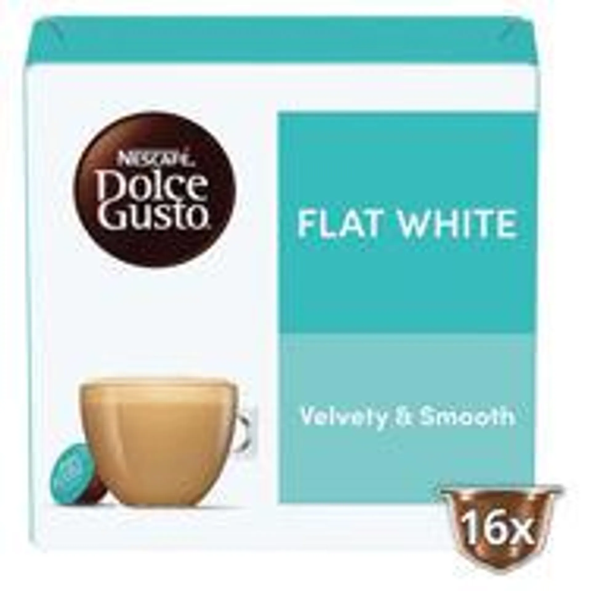 NESCAFE Dolce Gusto Flat White Coffee Pods 16 x 11.7g (187.2g)