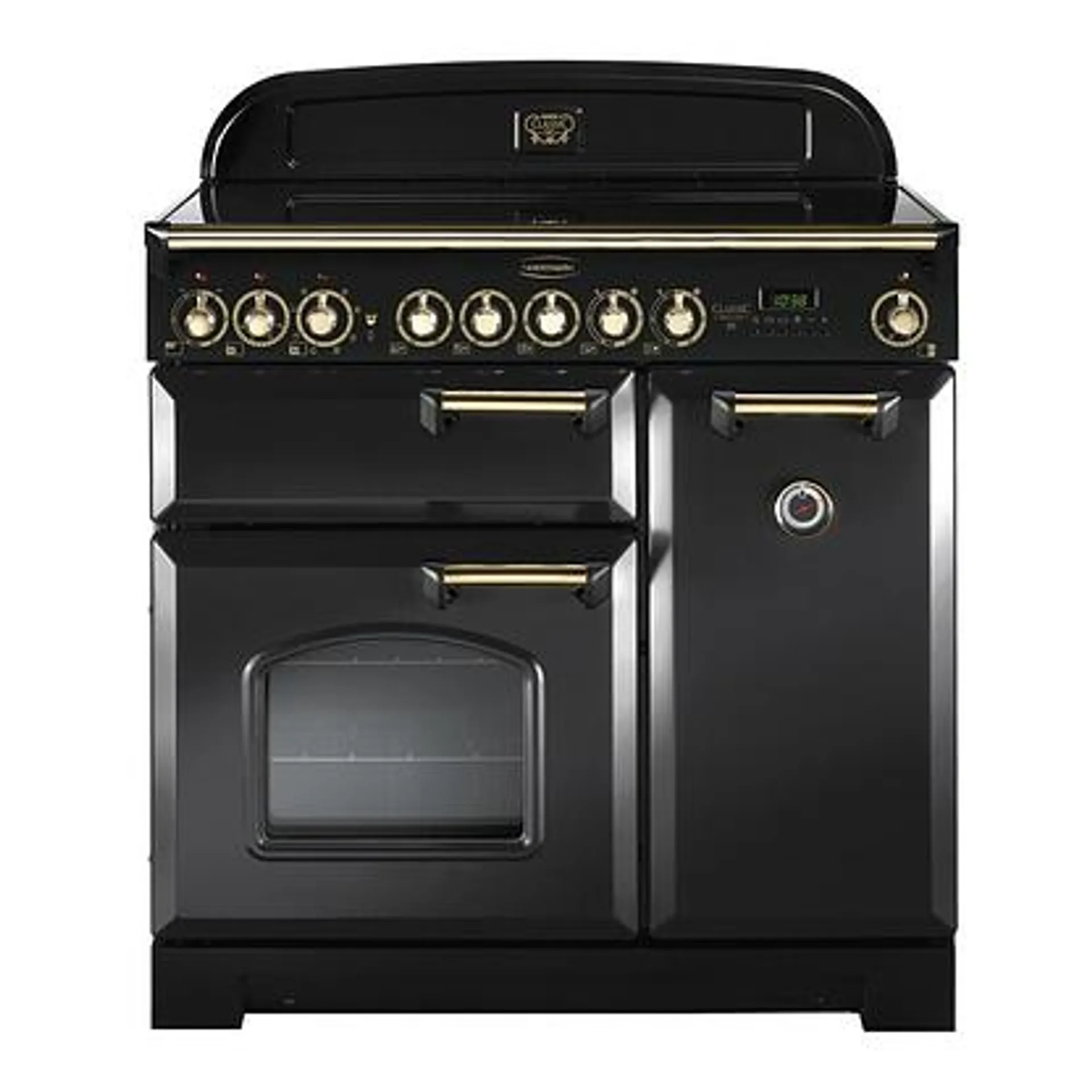 Rangemaster CDL90ECCB/B Classic Deluxe 90cm Ceramic Range Cooker 129510 – CHARCOAL BLACK