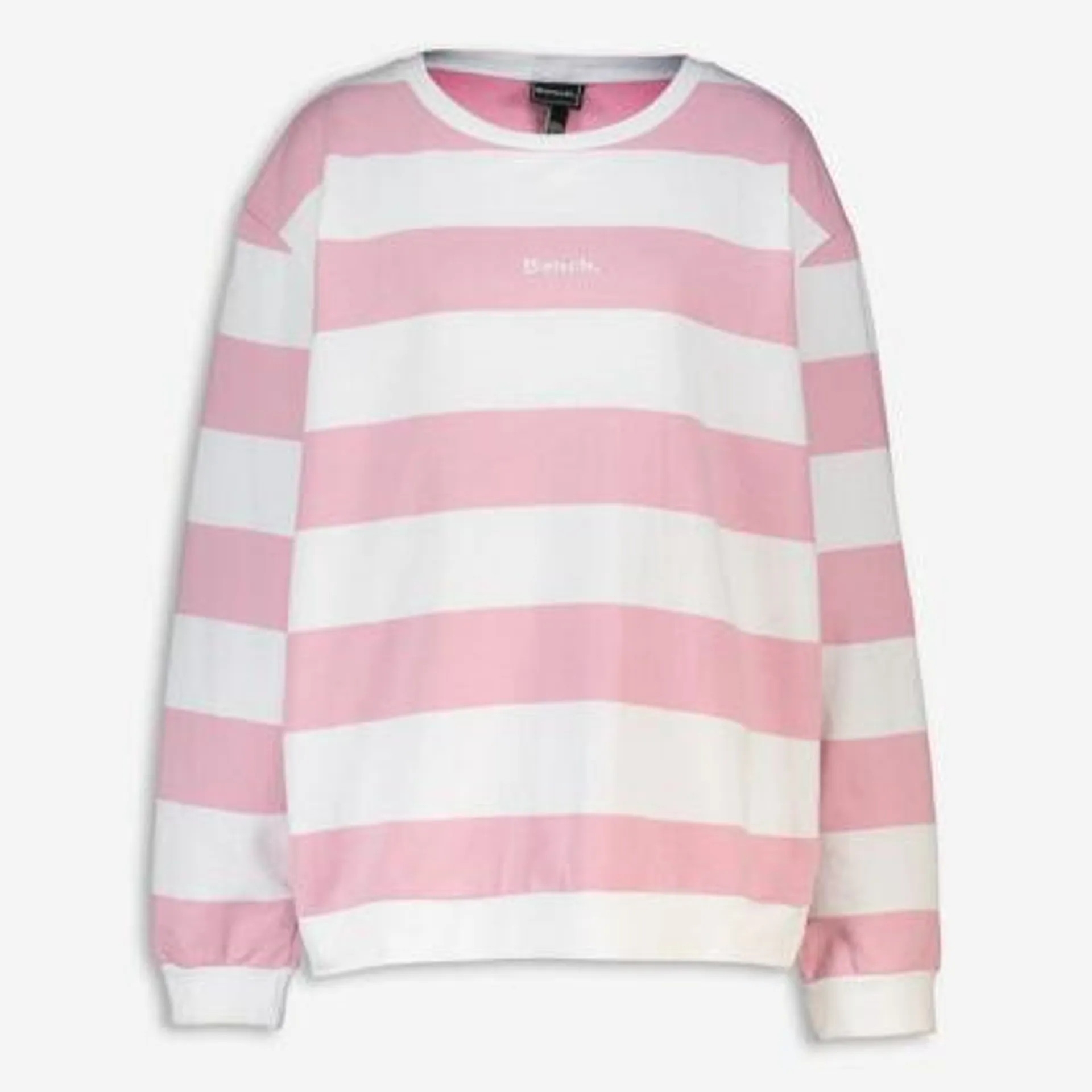 Pink & White Stripe Sweatshirt