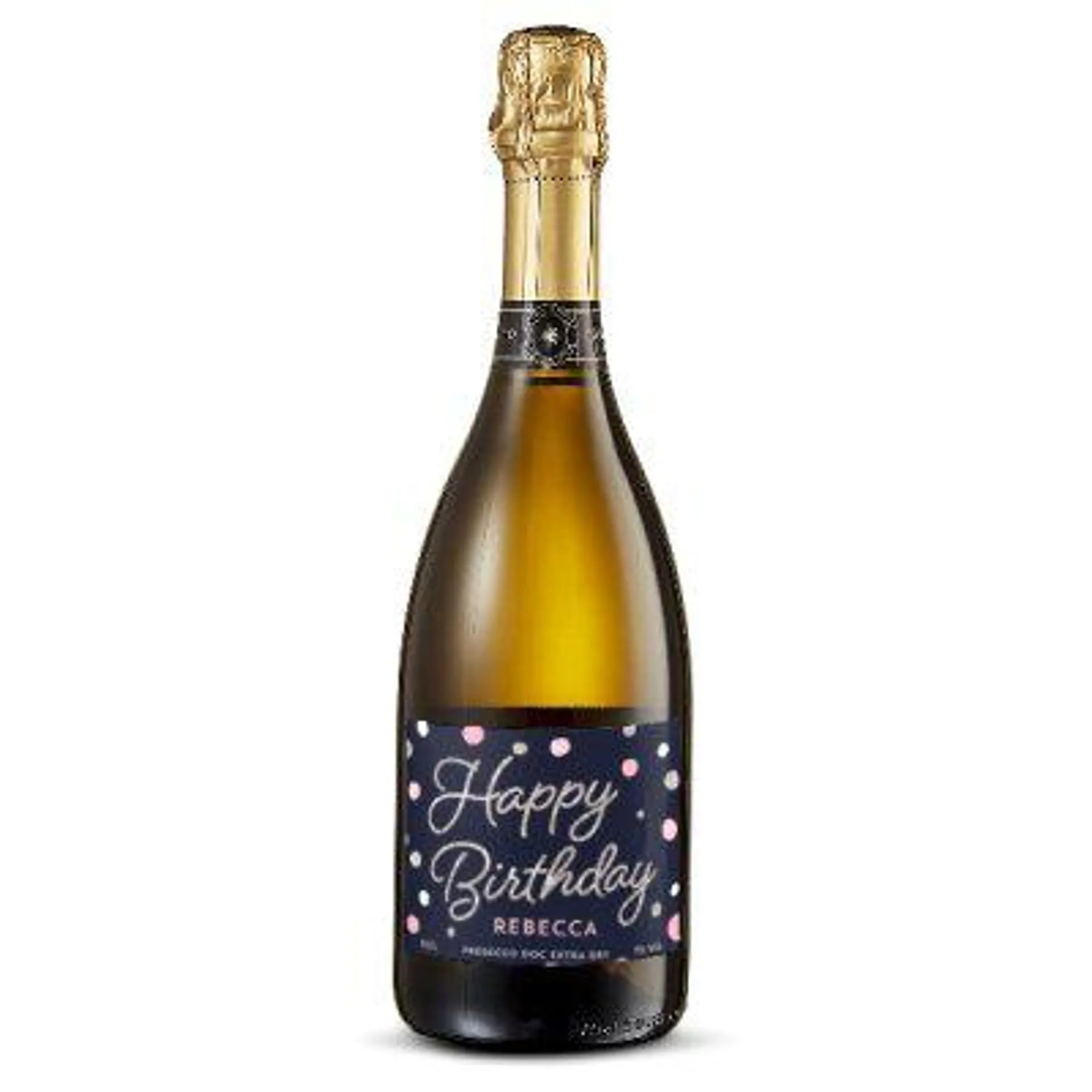 Personalised Prosecco Happy Birthday 75cl