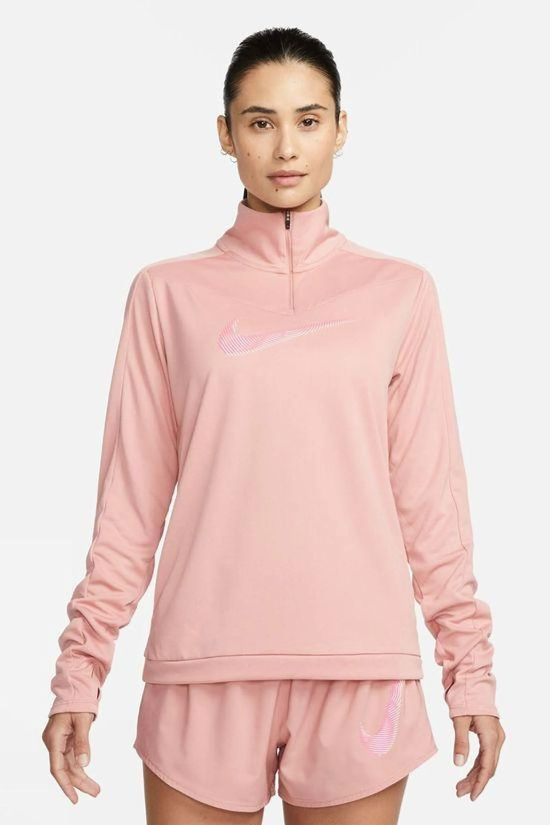 Womens Swoosh Quarter Zip Running Top