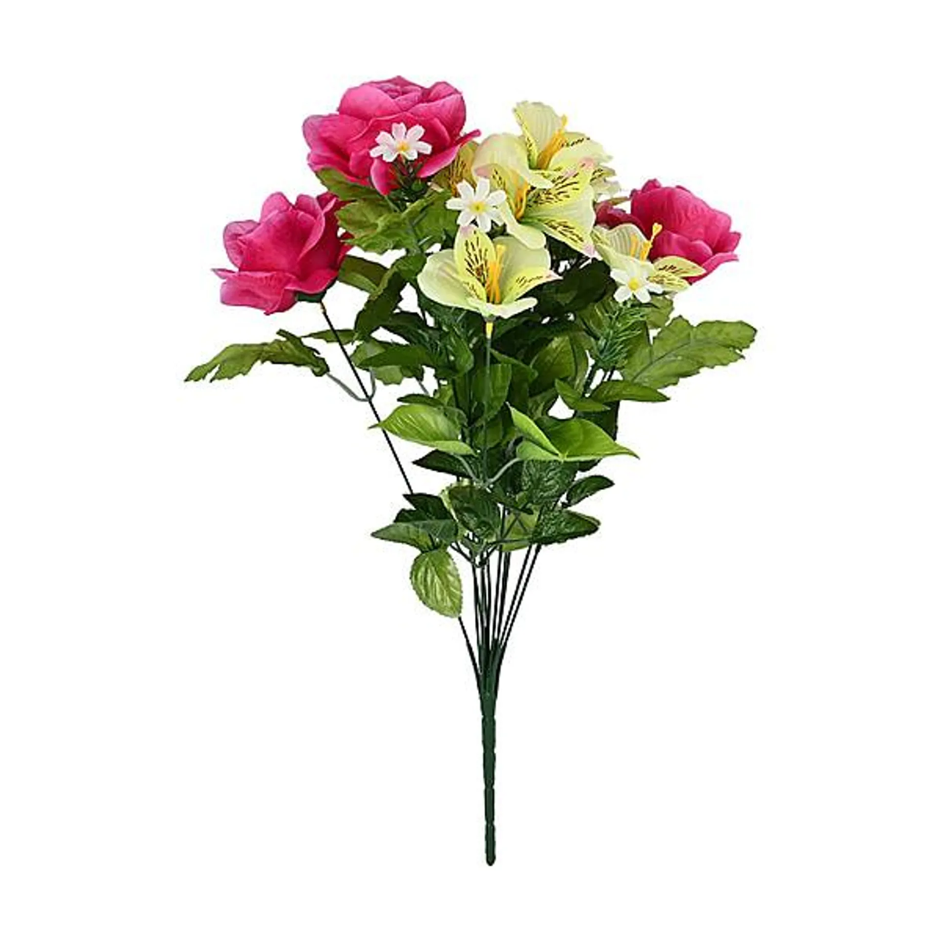 Mini Bauhinia Rose Faux Flower Bouquet