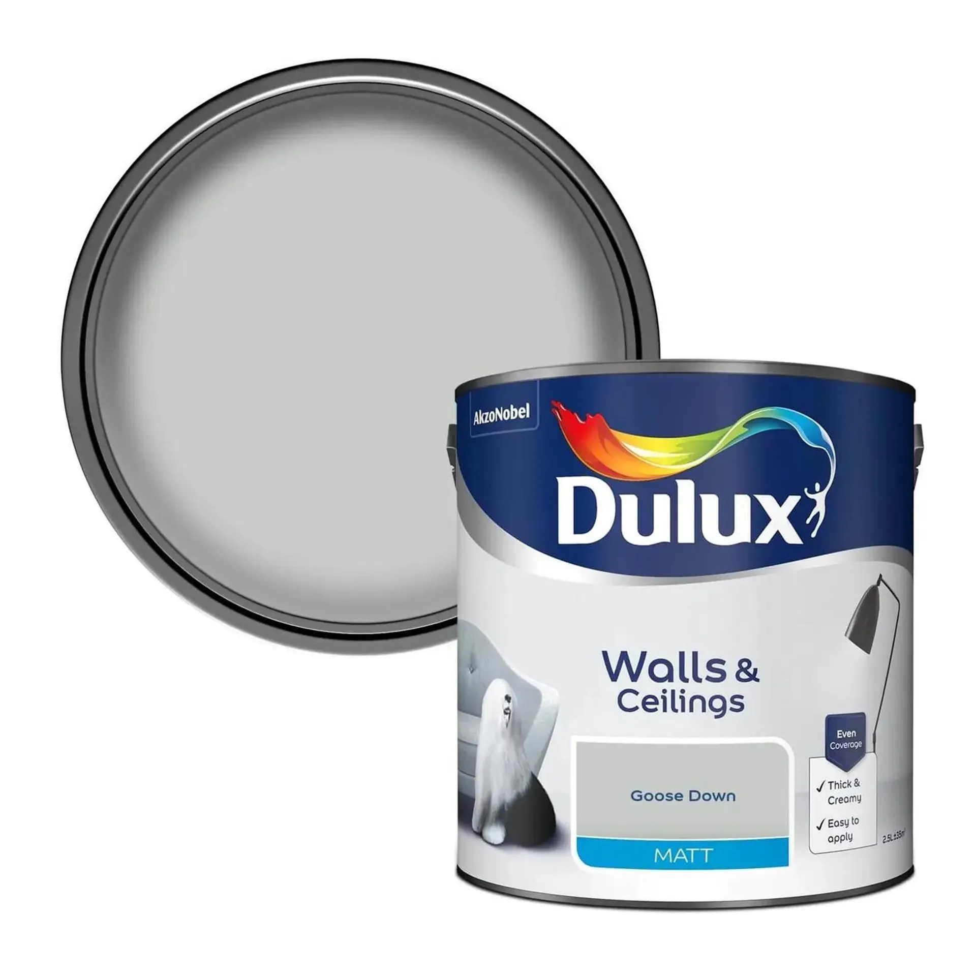 Dulux Goose Down - Matt Emulsion Paint - 2.5L