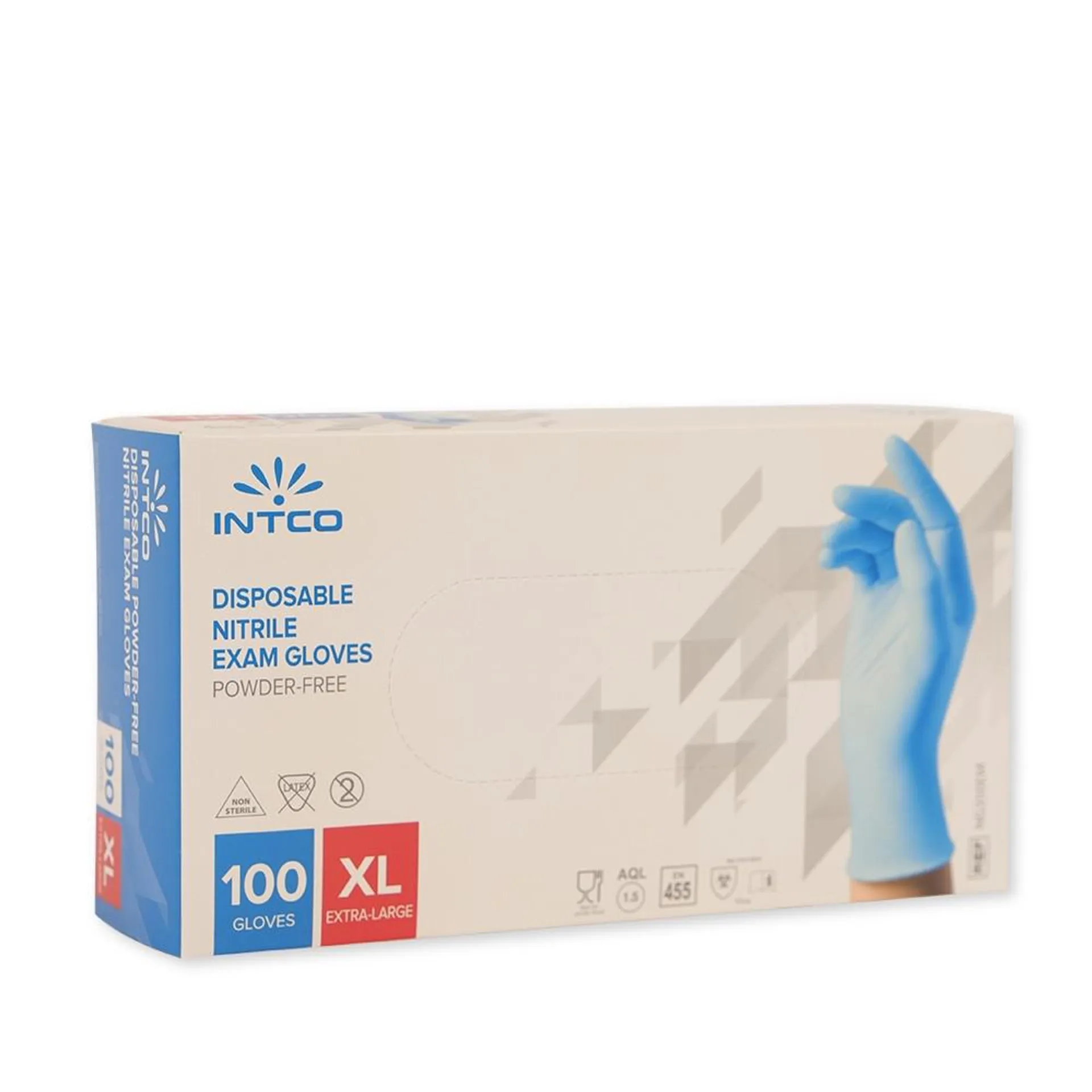 100 DISPOSABLE NITRILE GLOVES - EXTRA LARGE