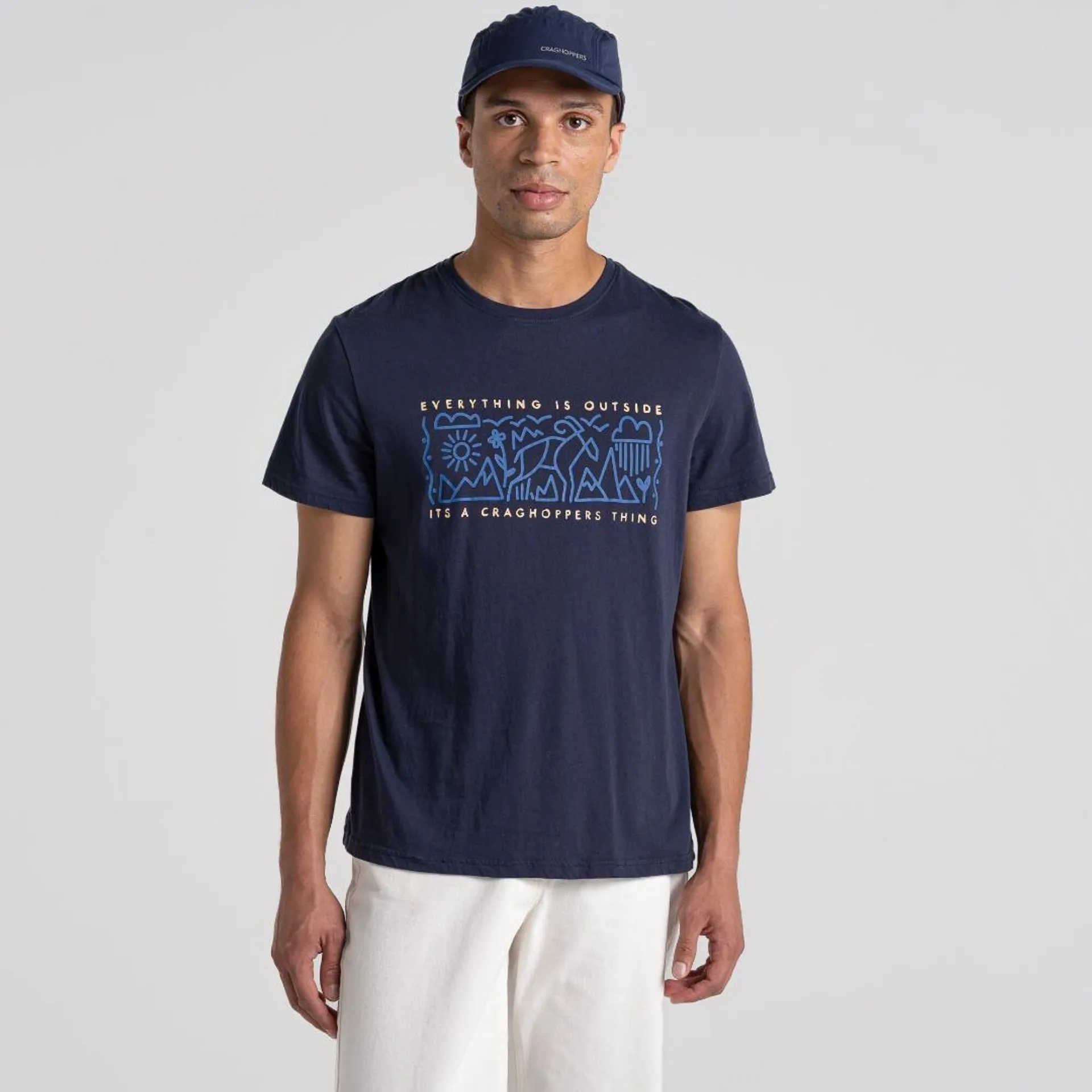 Craghoppers Men's Lucent Short Sleeved T-Shirt - Blue Navy Outside