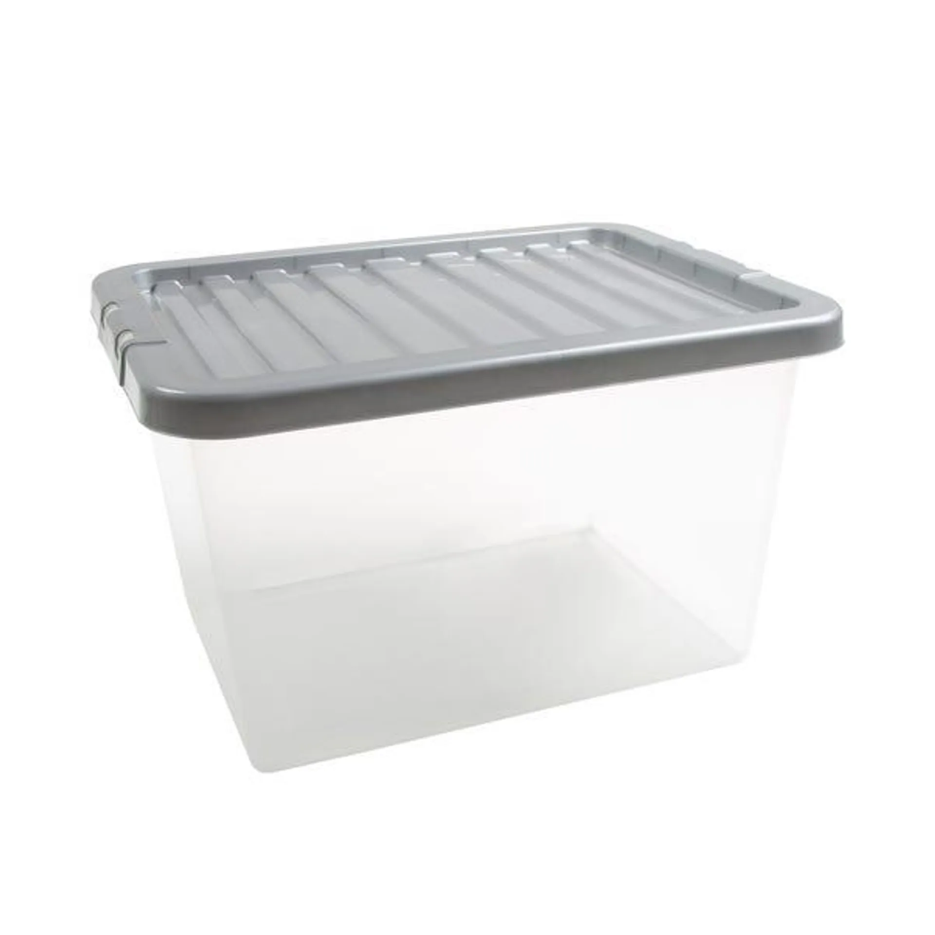 25L Silver Plastic Storage Box