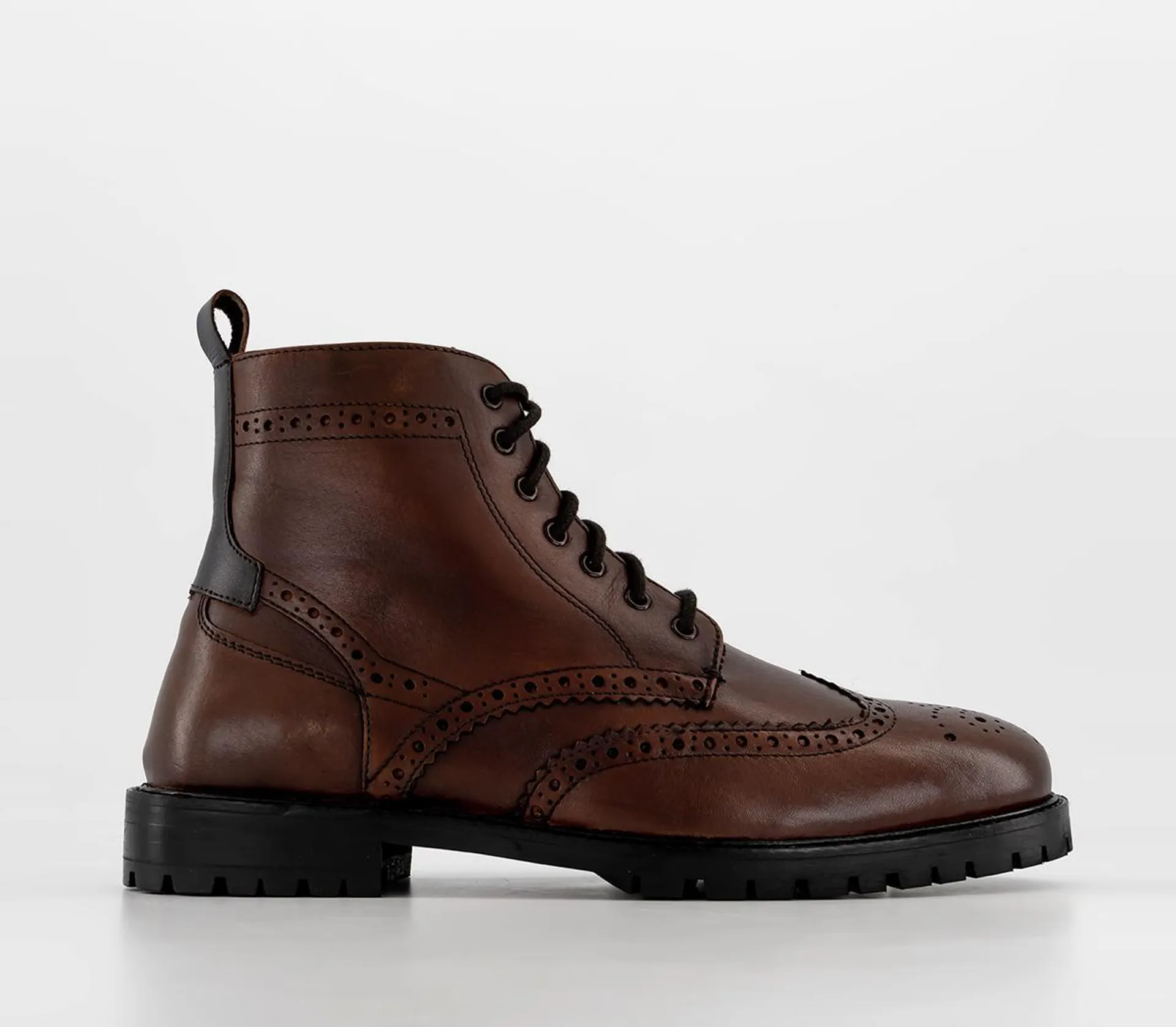 Benson Brogue Wedge Lace Boots