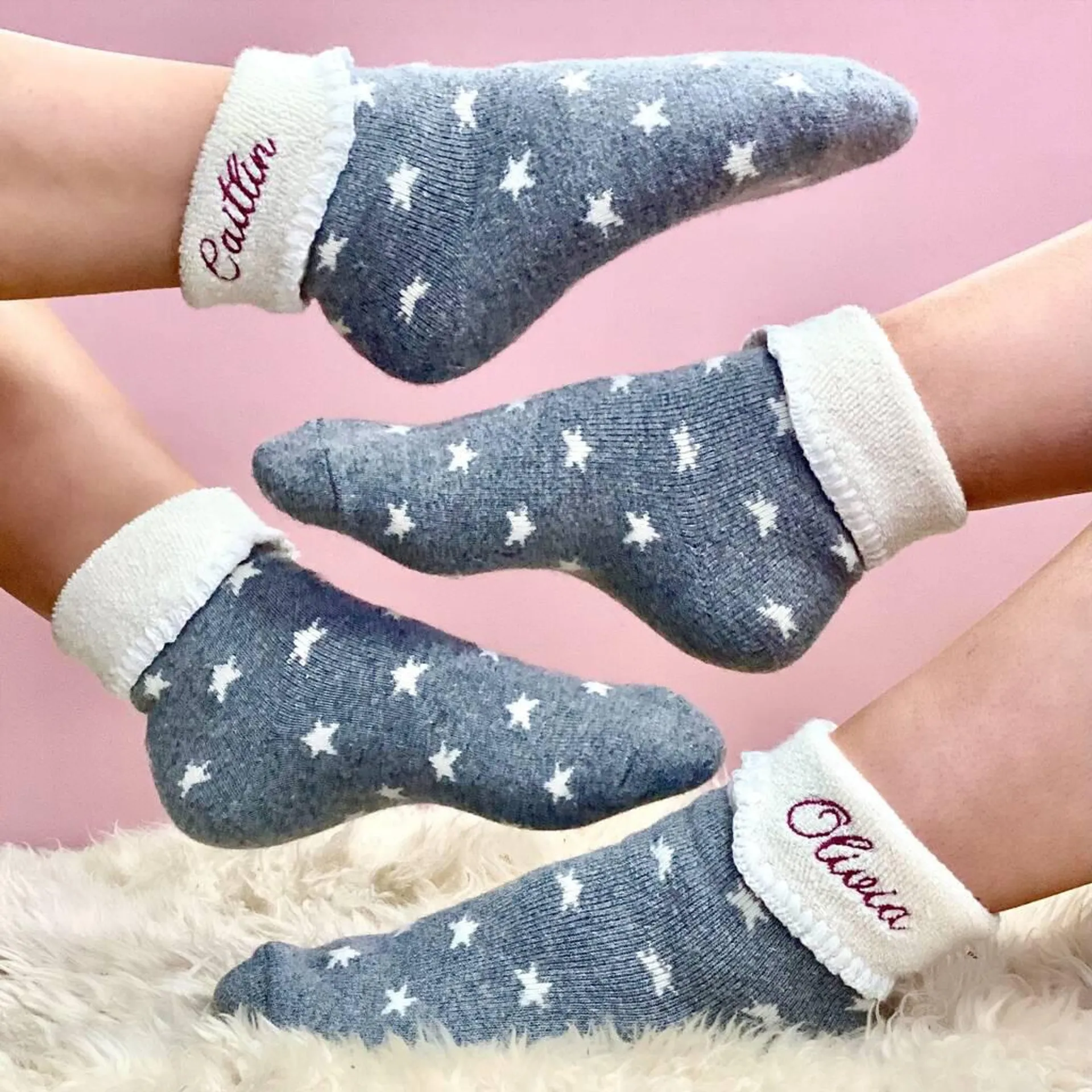 Personalised Super Soft Cosy Star Socks