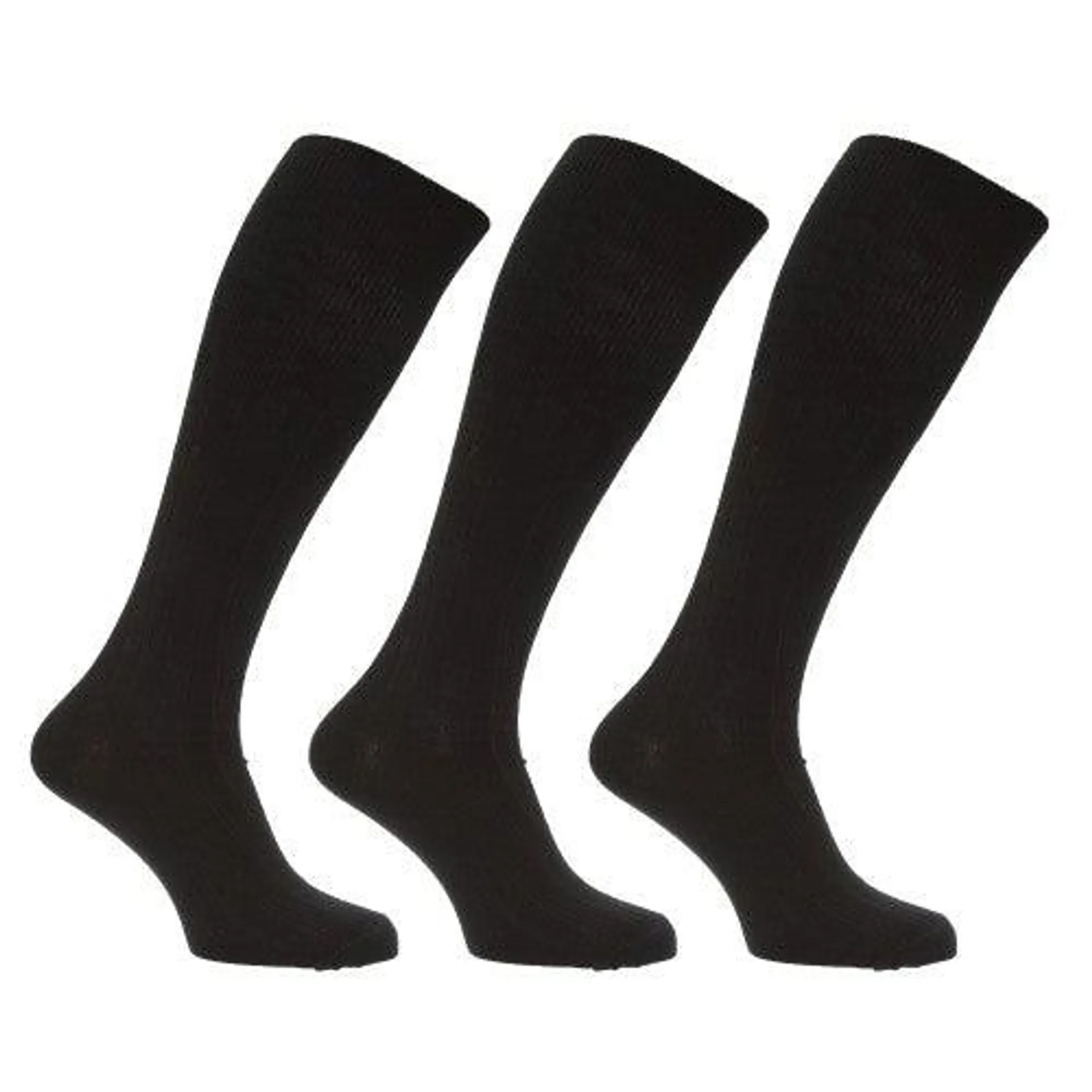 Mens Long Length Ribbed Lambswool Blend Socks (Pack Of 3)