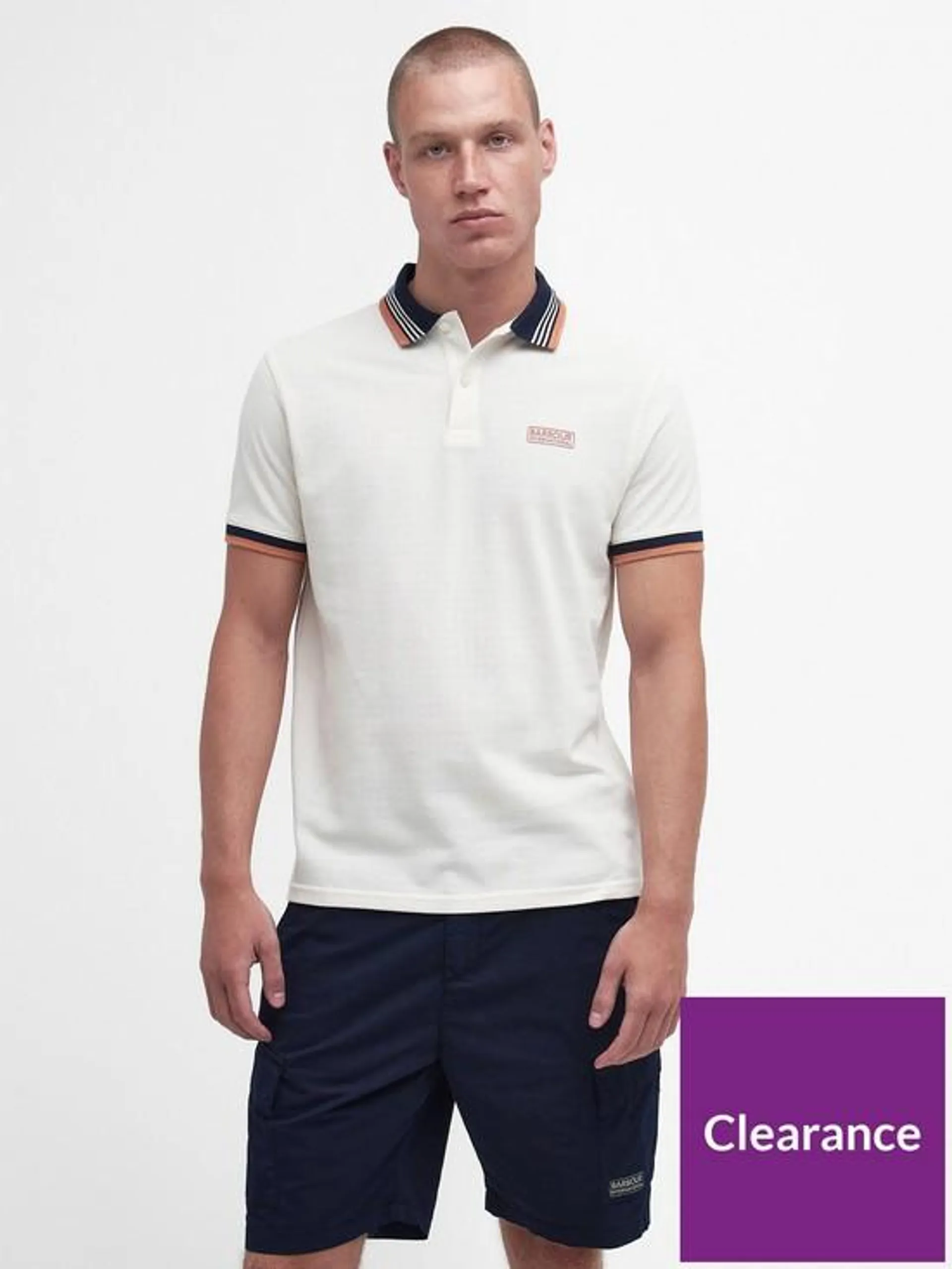 Francis Tipped Tailored Polo Shirt - Cream