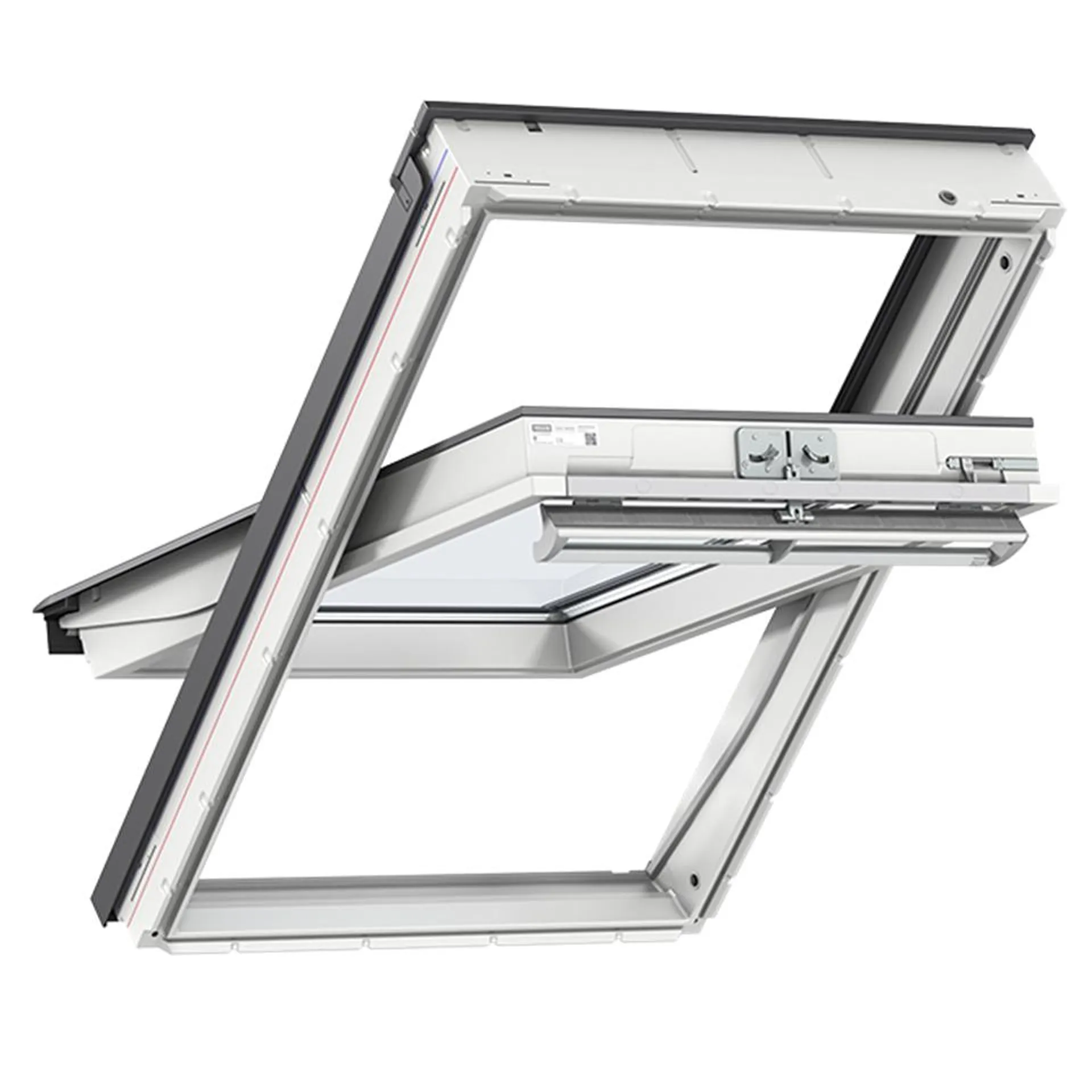 VELUX GGU Roof Window – Manual, Centre-pivot, White Maintenance-free