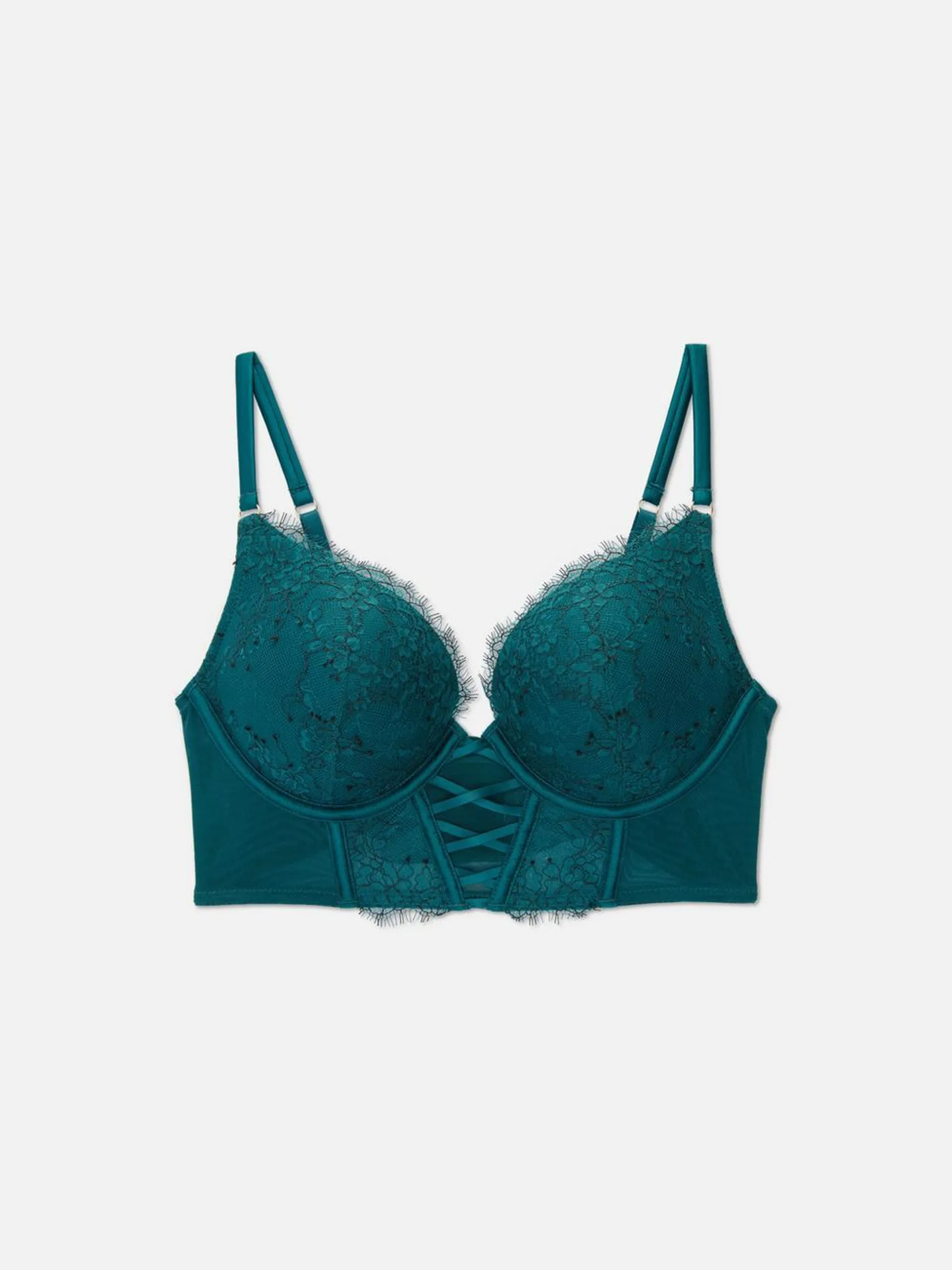 Longline Lace Push-Up Bra