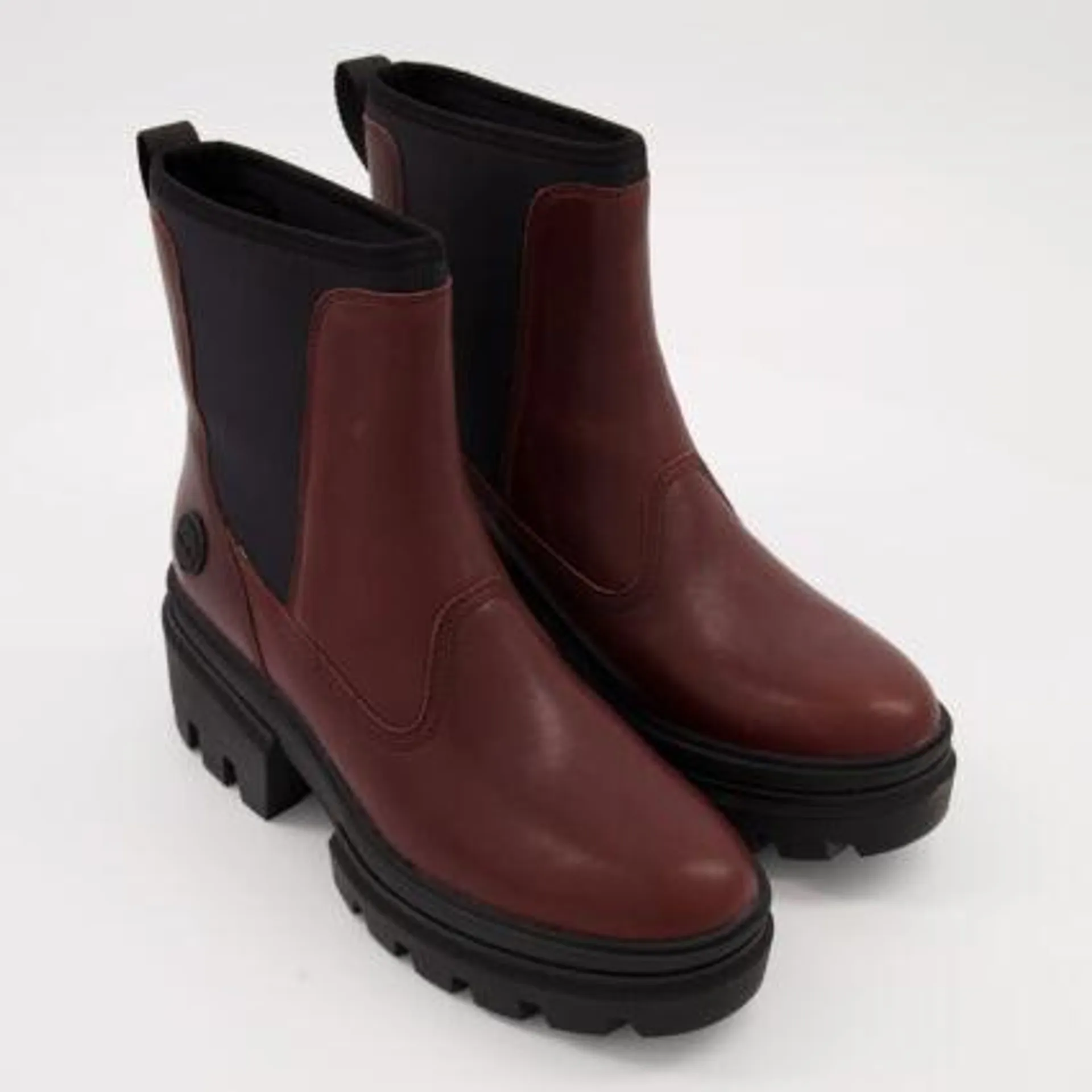 Burgundy Leather Everleigh Chelsea Boots