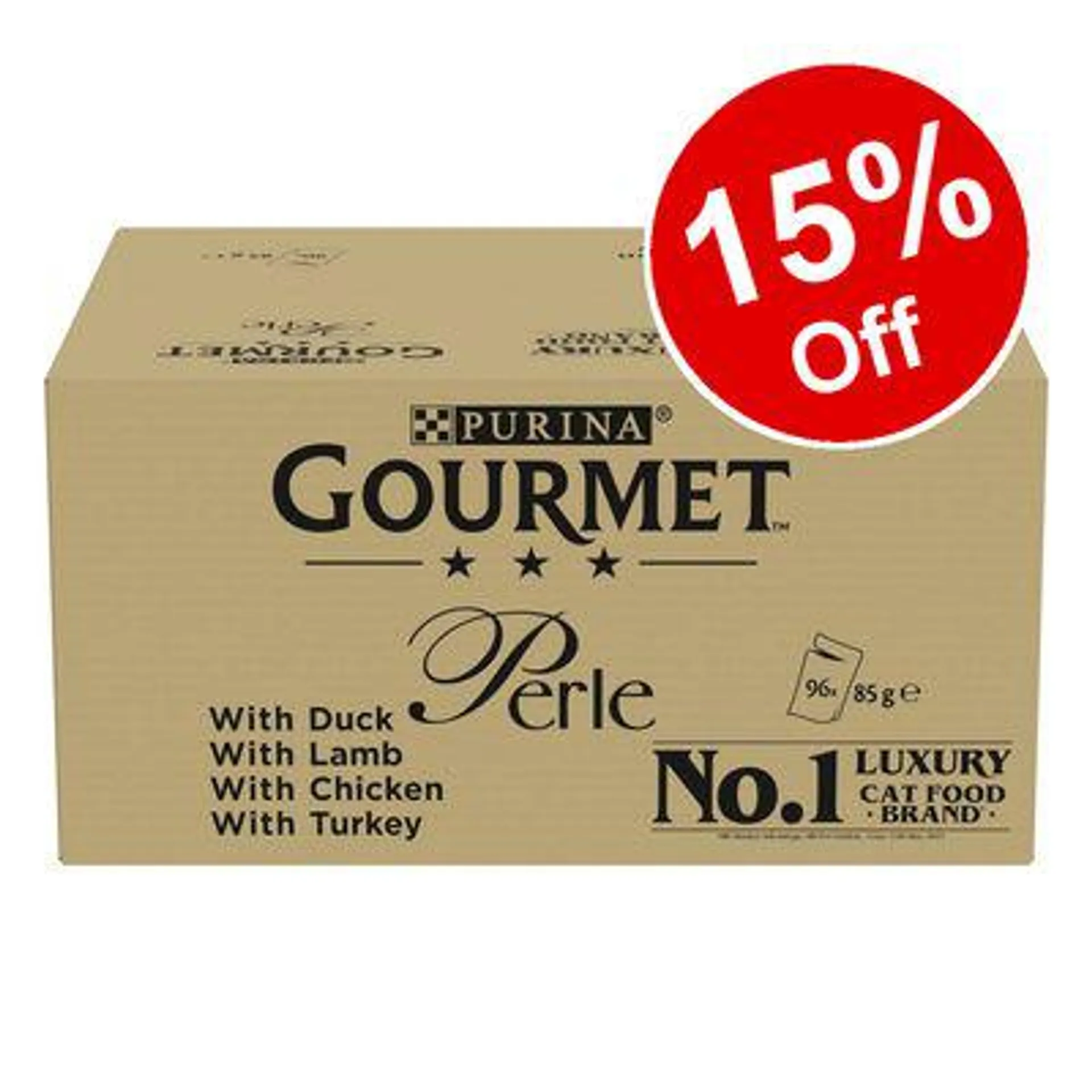 96 x 85g Gourmet Perle Pouches Wet Cat Food - 15% Off!*