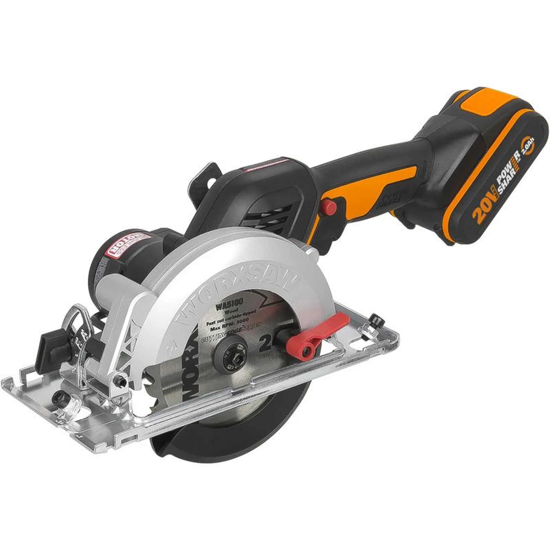 Worx 20V 120mm Cordless Brushless Circular Saw 1 x 2.0Ah