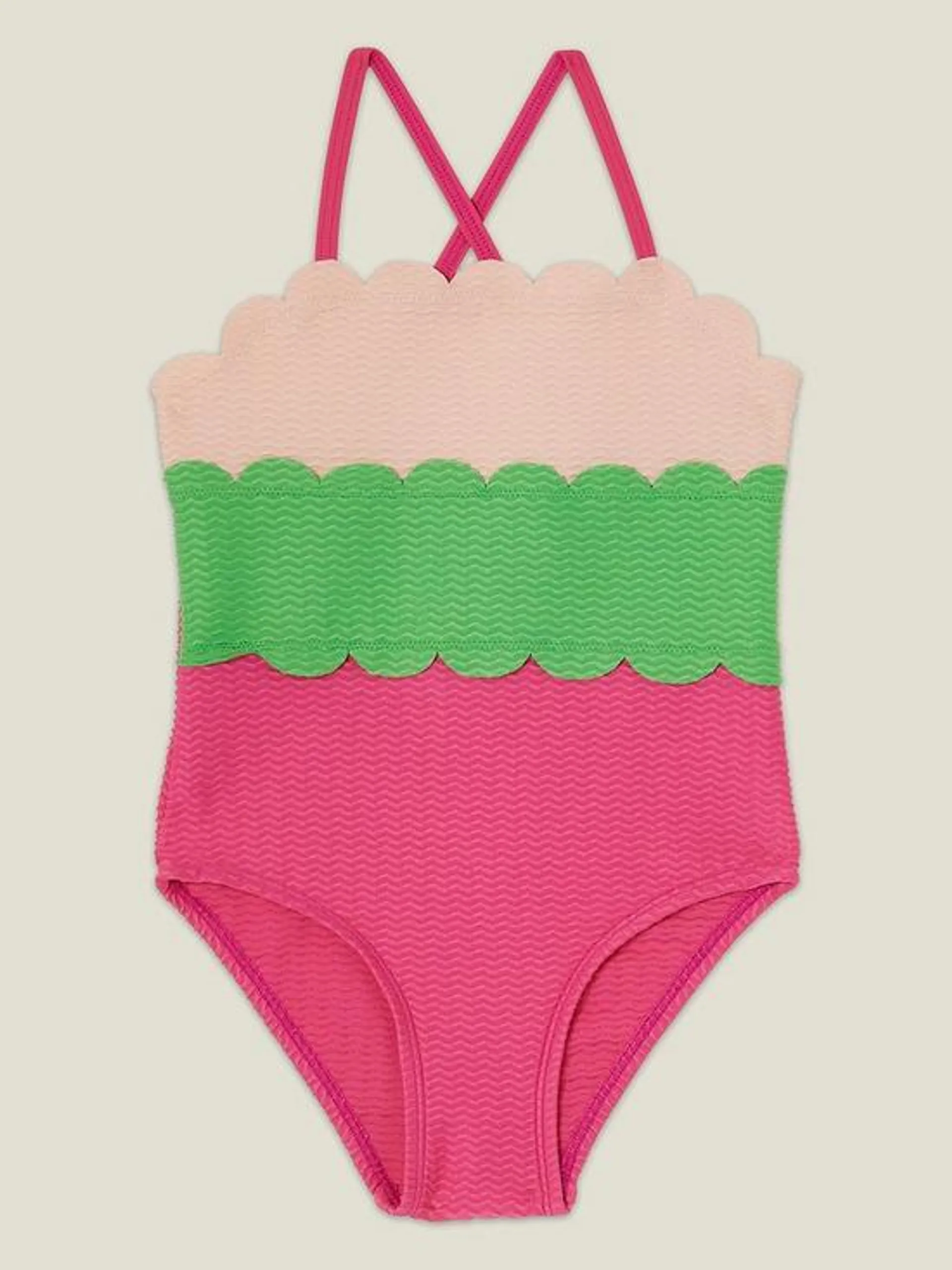 Girls Colourblock Swimsuit - Brights Multi