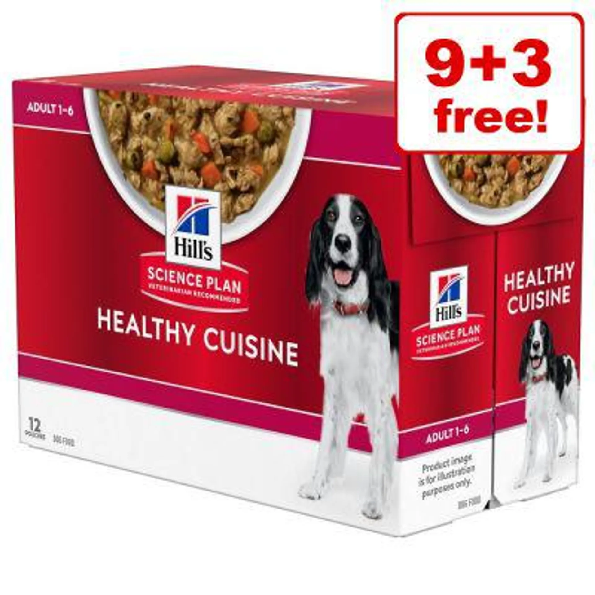 12 x 90g Hill’s Science Plan Adult Healthy Cuisine - 9 + 3 Free!*
