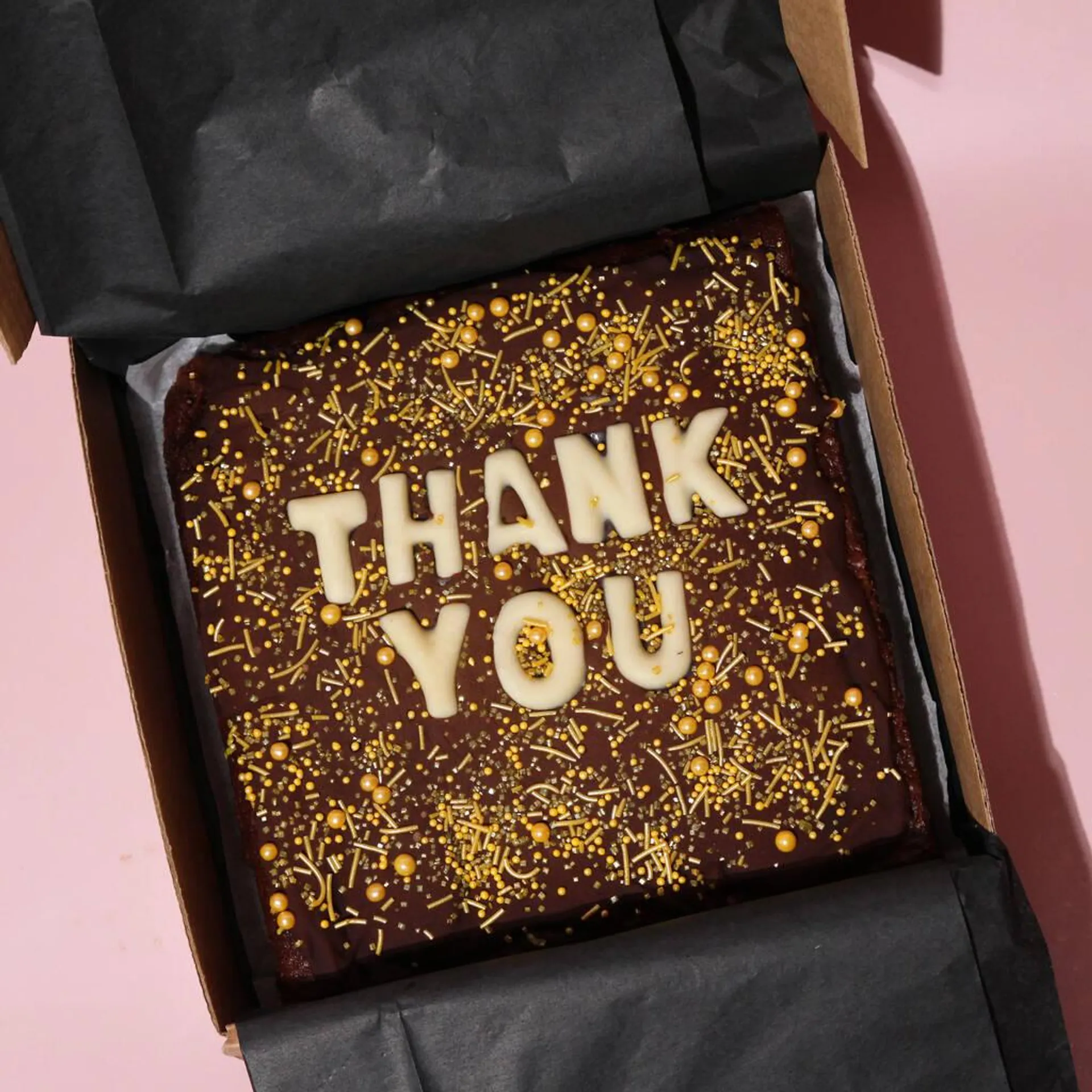 Vegan 'Thank You' Brownie Slab