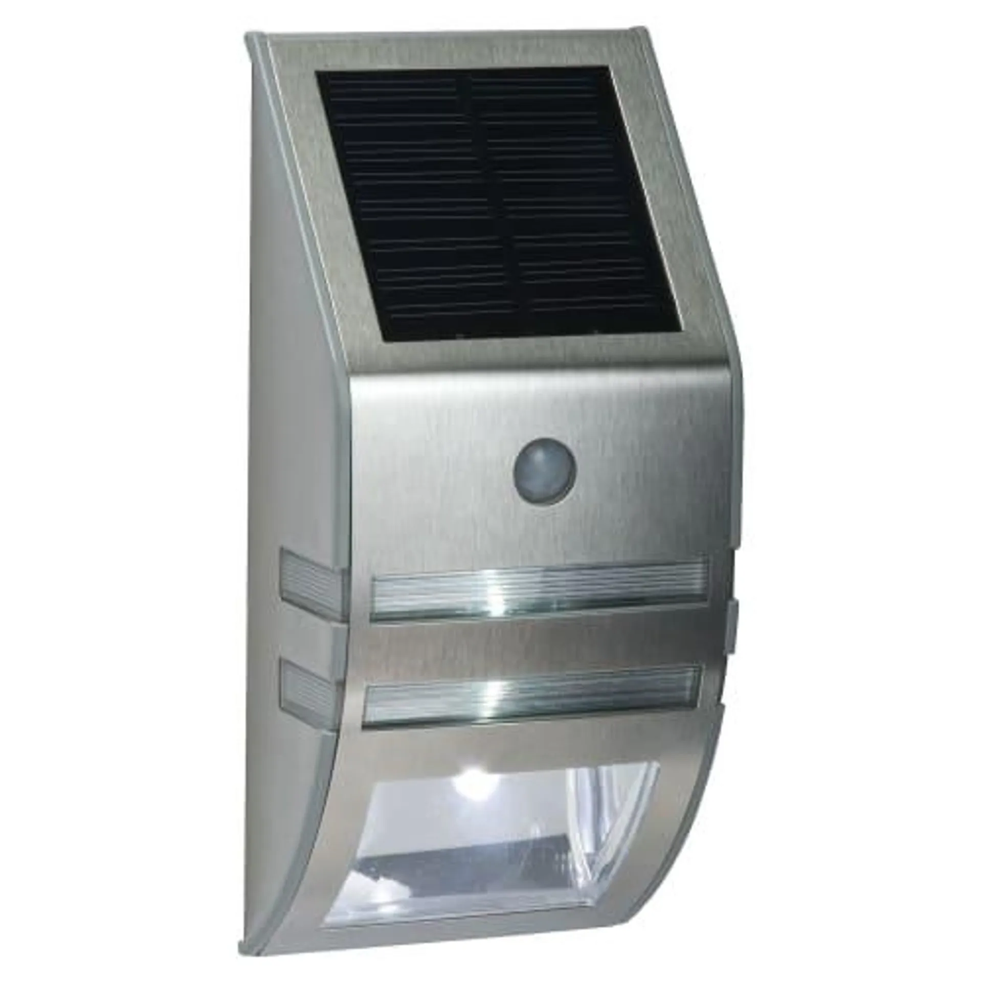 Saxby Willow Solar Polycarbonate Outdoor Wall Light - Polished Stainless Steel & Clear