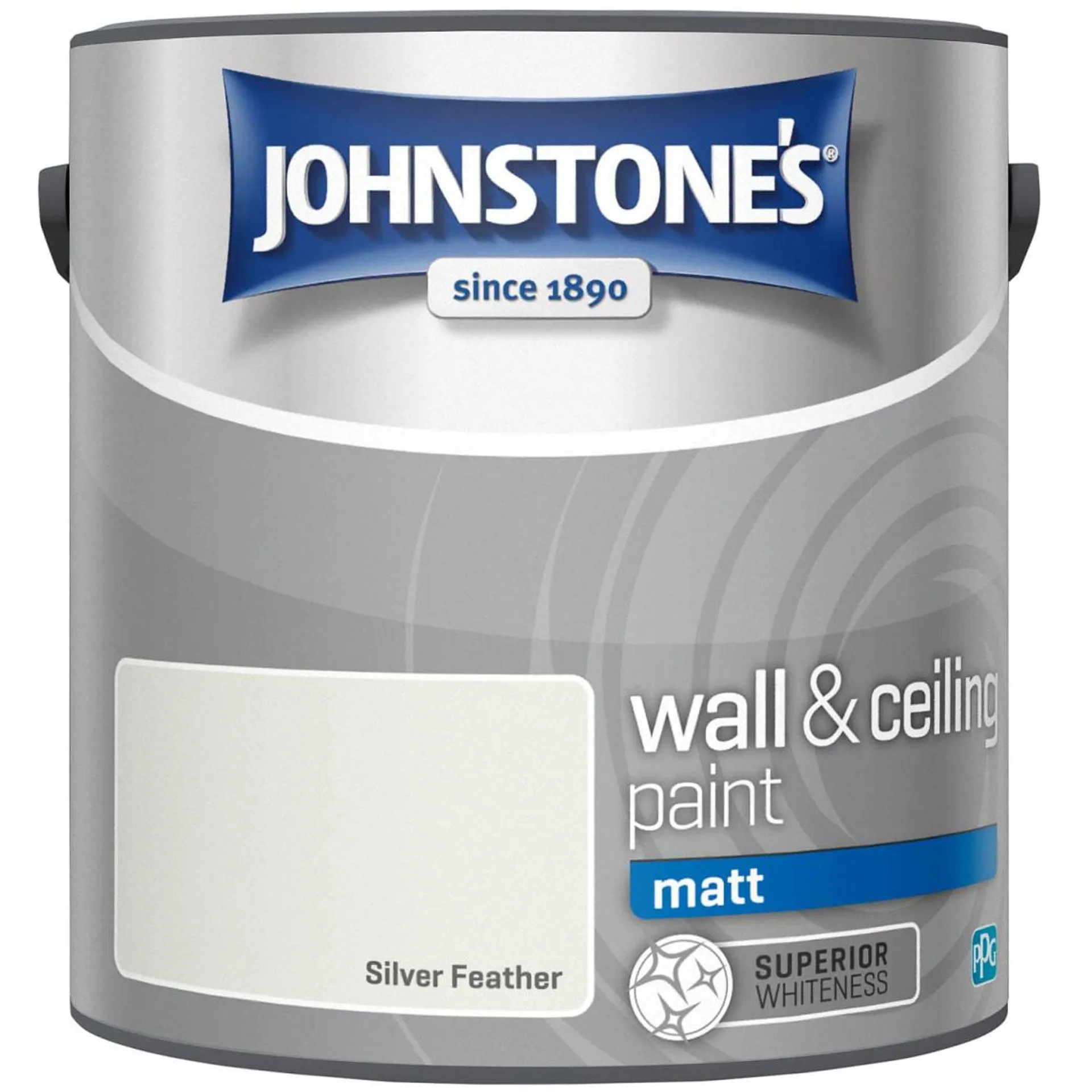 Johnstone's Paint Vinyl Matt Emulsion 2.5L - Silver Feather