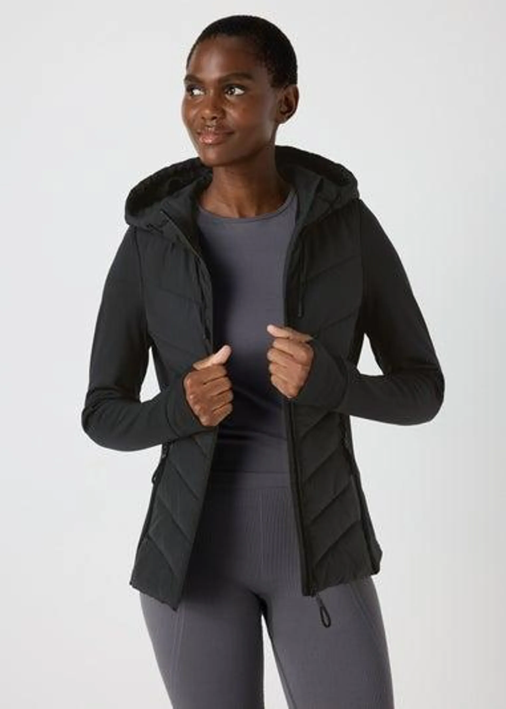 Souluxe Black Gym Padded Coat