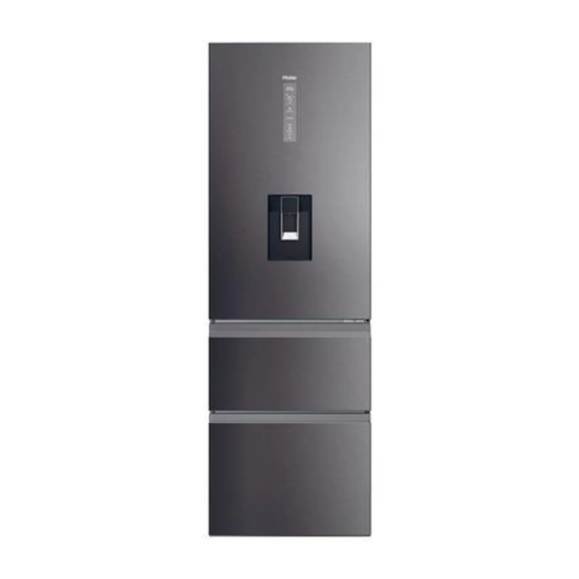 Haier HTW5618EWMP 59.5cm 3D Fridge Freezer - Dark Inox