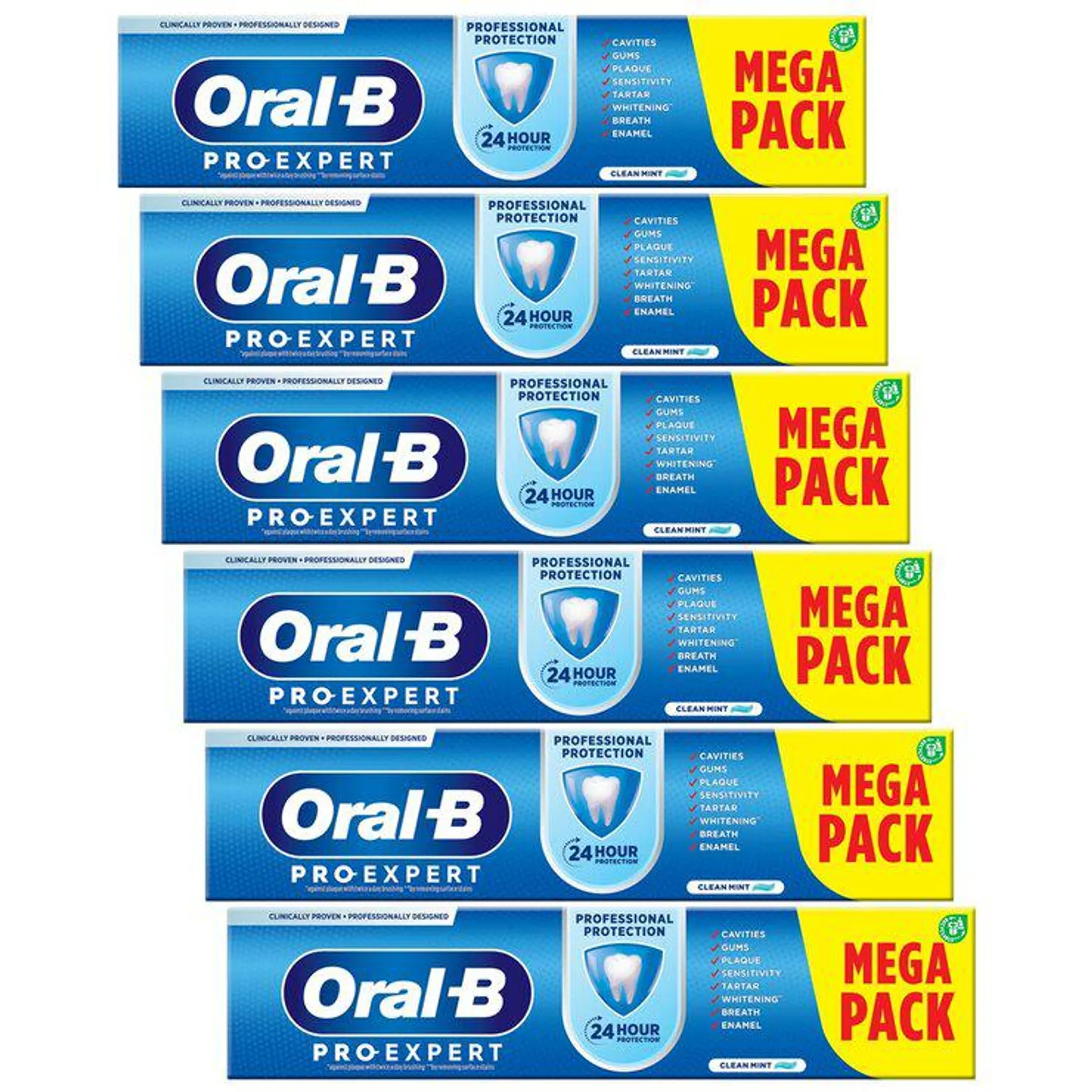 Oral-B Pro-Expert Professional Protection Toothpaste, 6 x 125ml