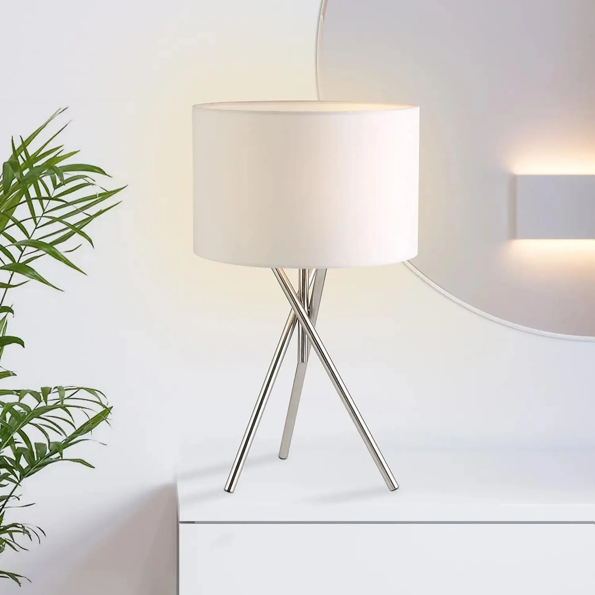 Bella Tripod Table Lamp - White