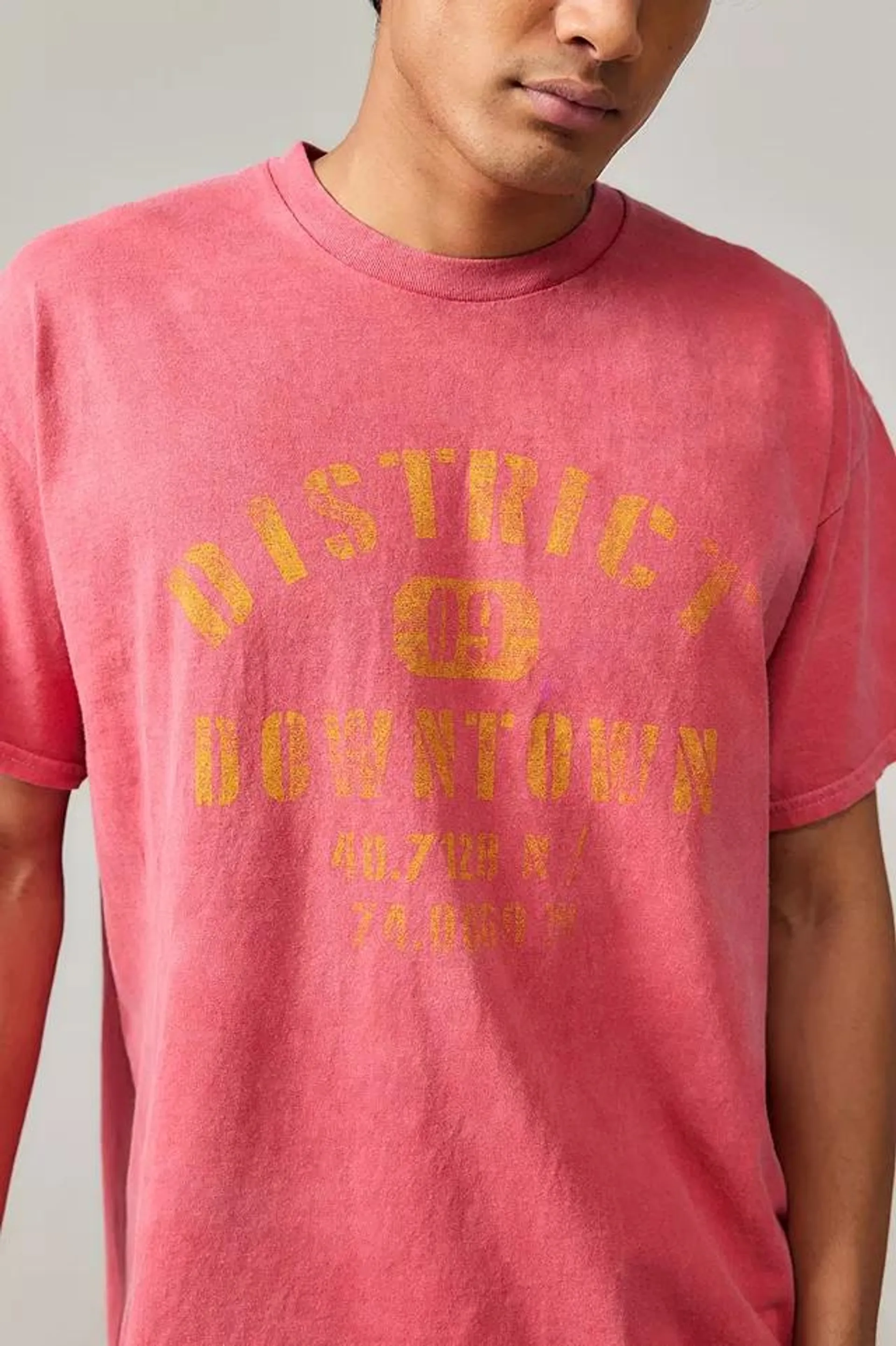 UO Washed Red District Downtown T-Shirt