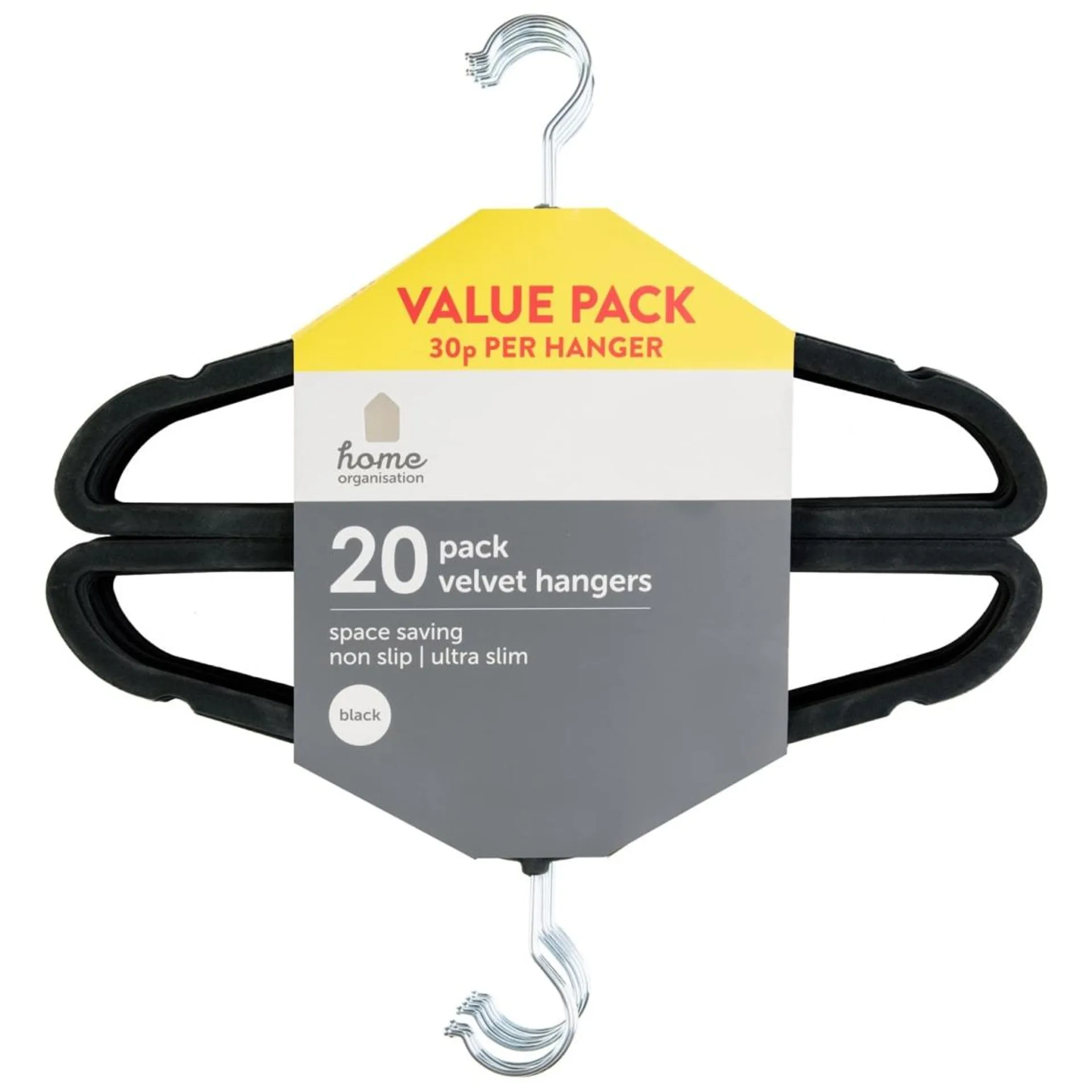 Velvet Hangers 20pk - Black