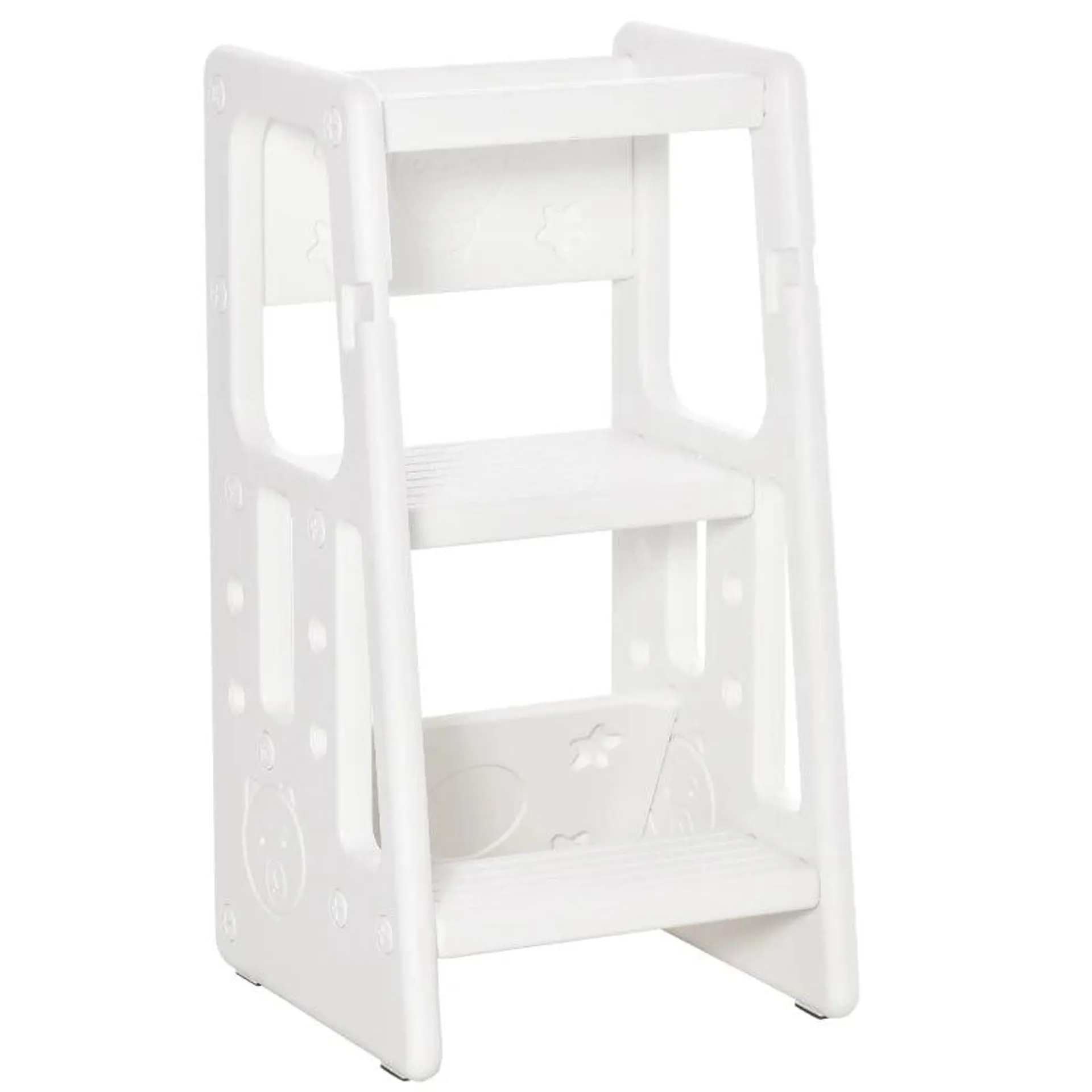 HOMCOM Kids Step Stool, - White