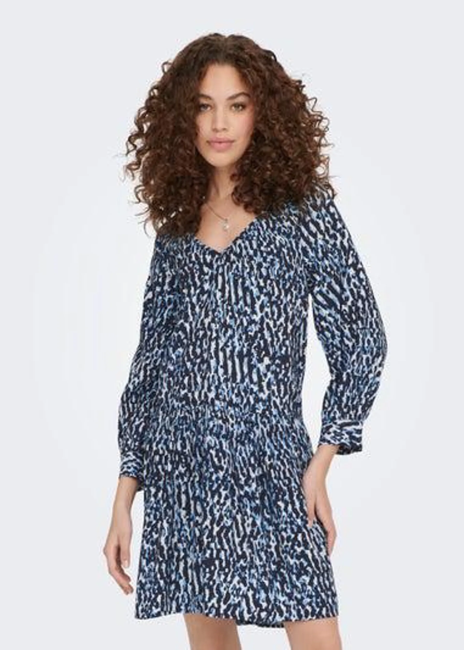 JDY Camilla Blue Print Dress - S - UK 8