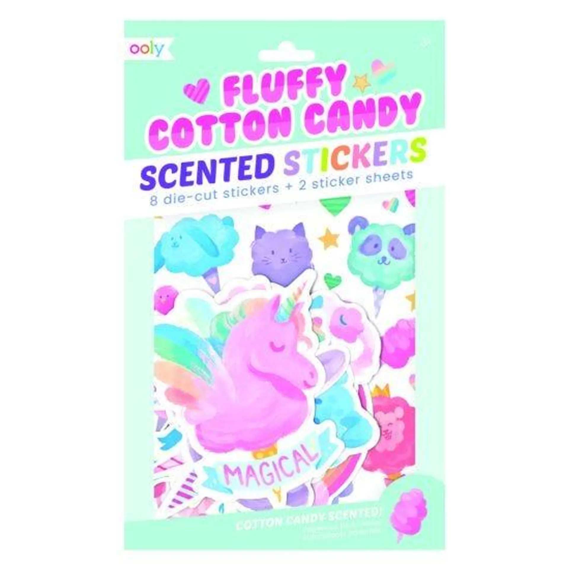 Ooly Scented Scratch Stickers - Cotton Candy